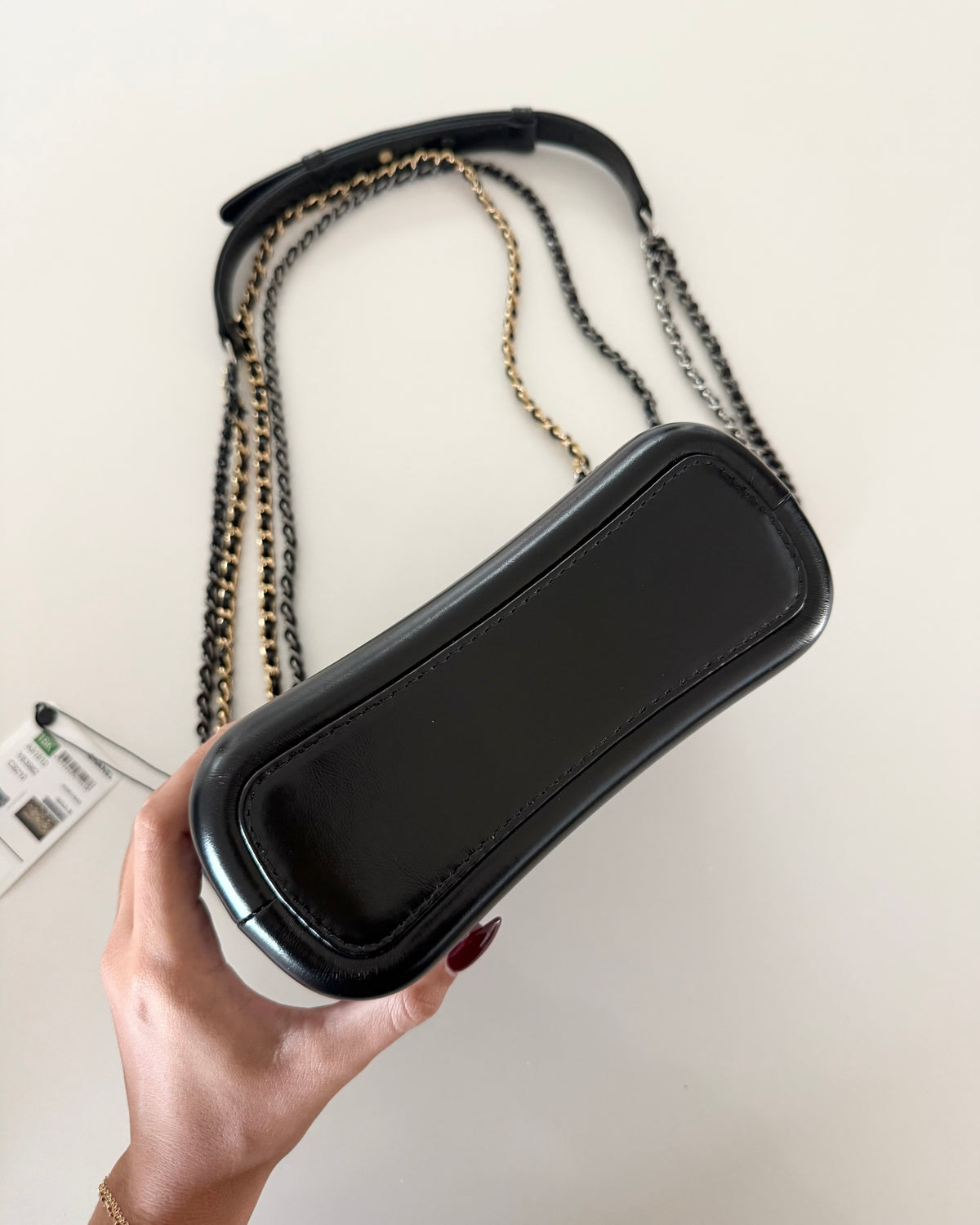 Chanel Black and Gold Gabrielle Mini Hobo Bag 26 series from 2018