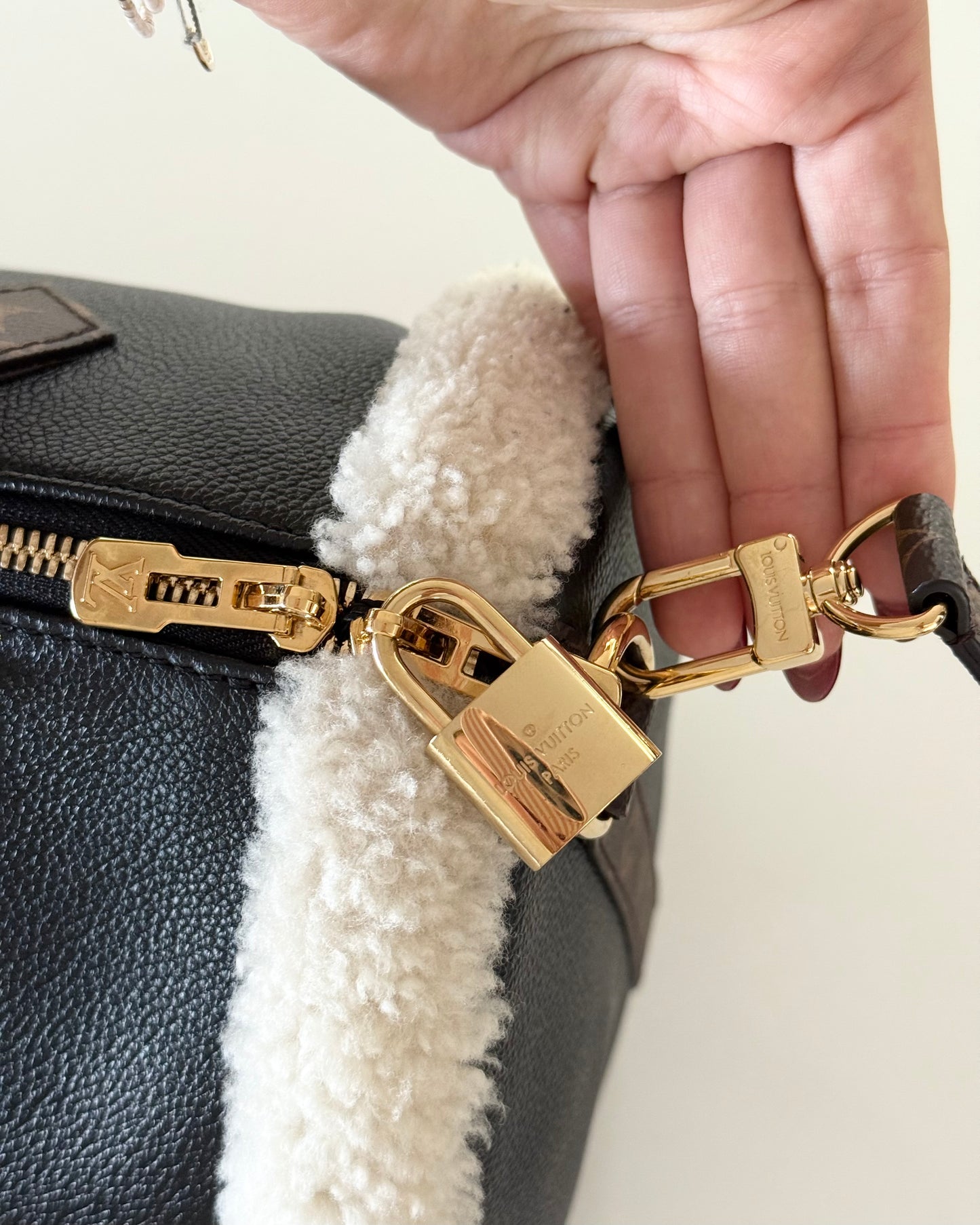Louis Vuitton Black Leather Monogram Teddy Speedy 30 from 2020