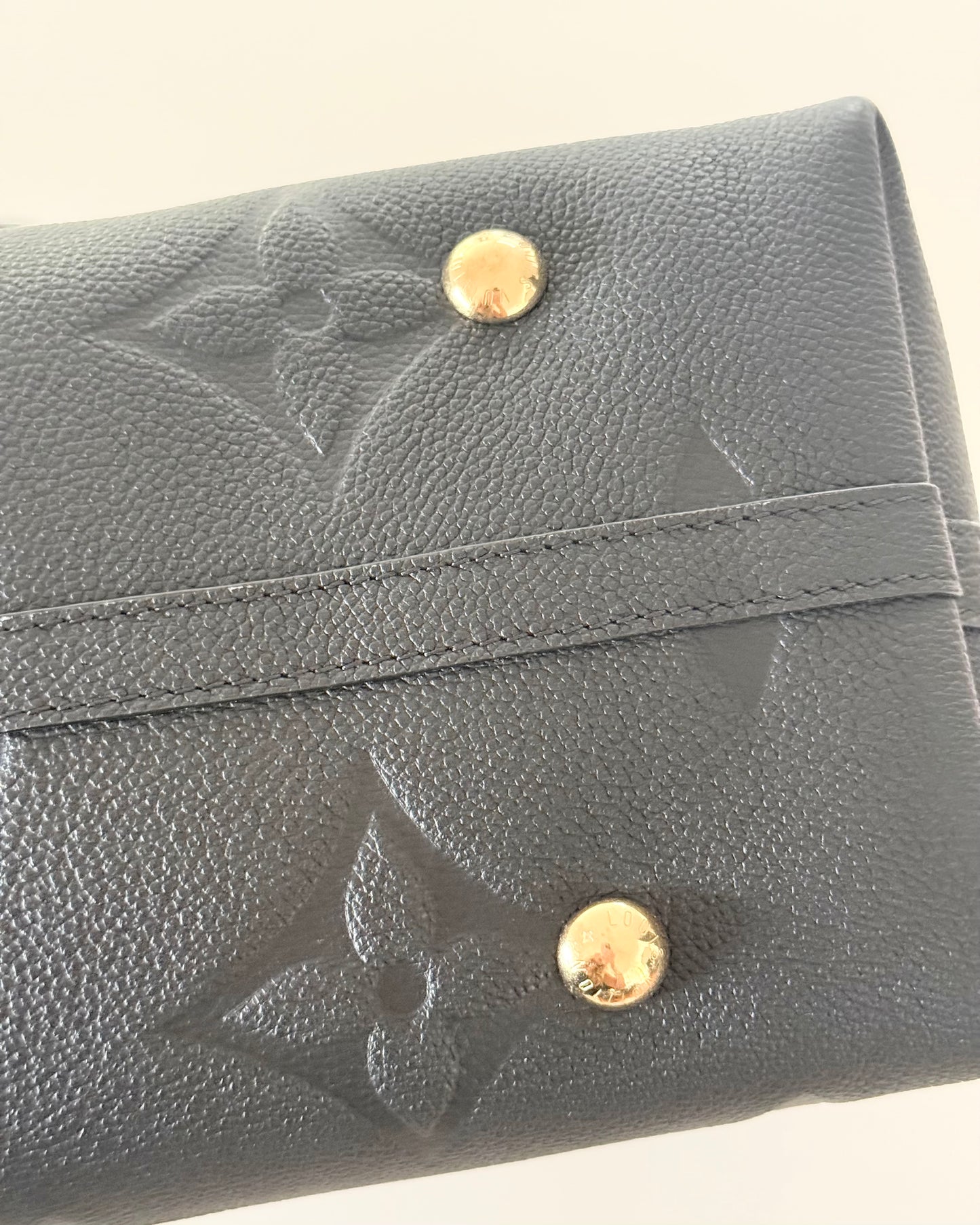 Louis Vuitton Black Monogram Empreinte Leather Carryall MM