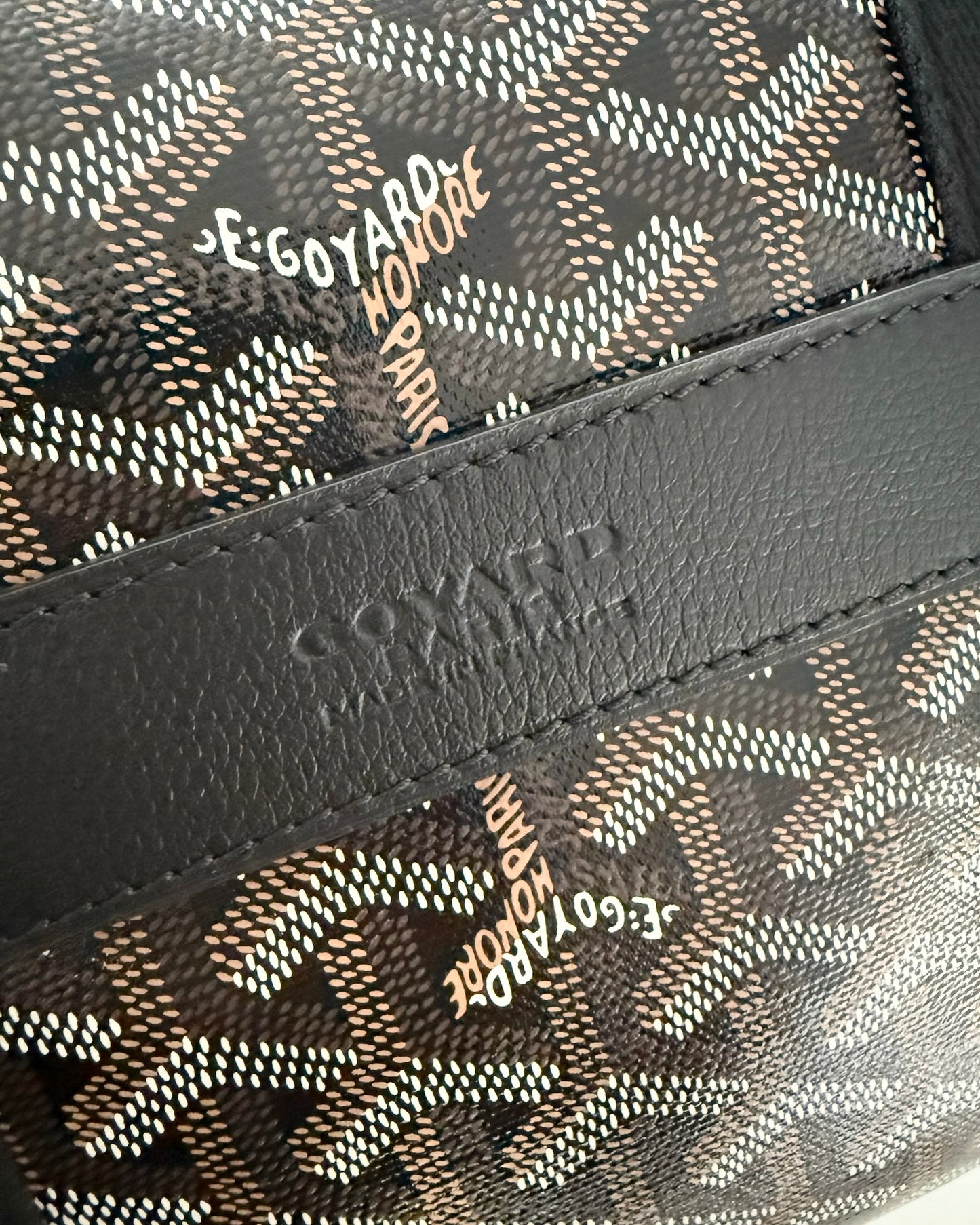 Goyard Black Chevron Print Coated Canvas Barrel Sport 40 Duffle Bag