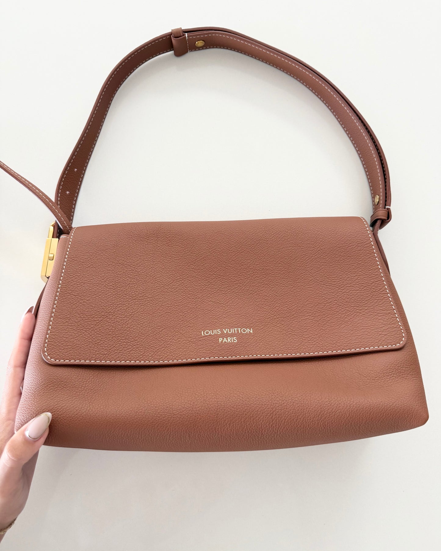 Louis Vuitton Cognac Leather Low Key Messenger Bag