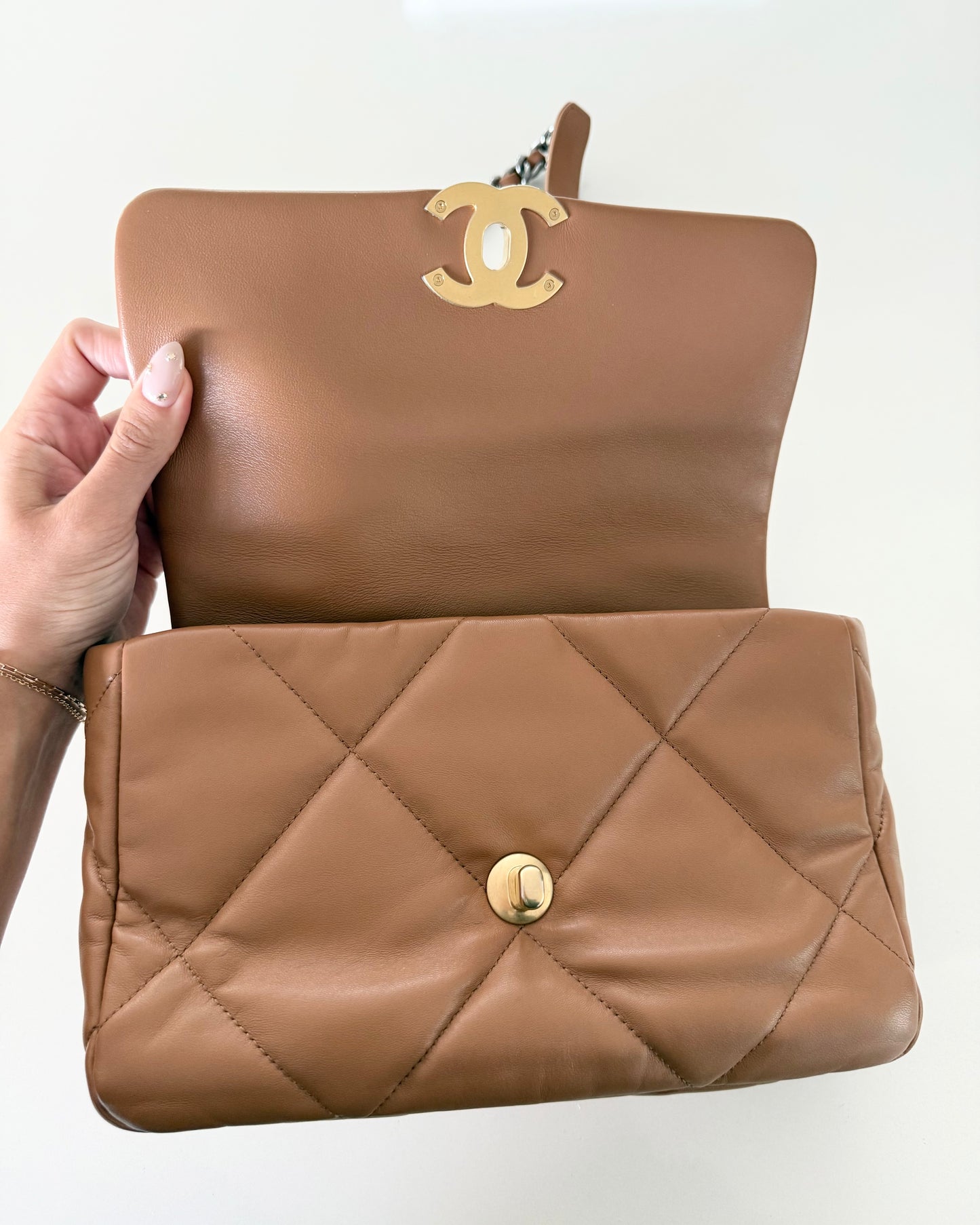 Chanel Carmel Leather Small 19 from 2022