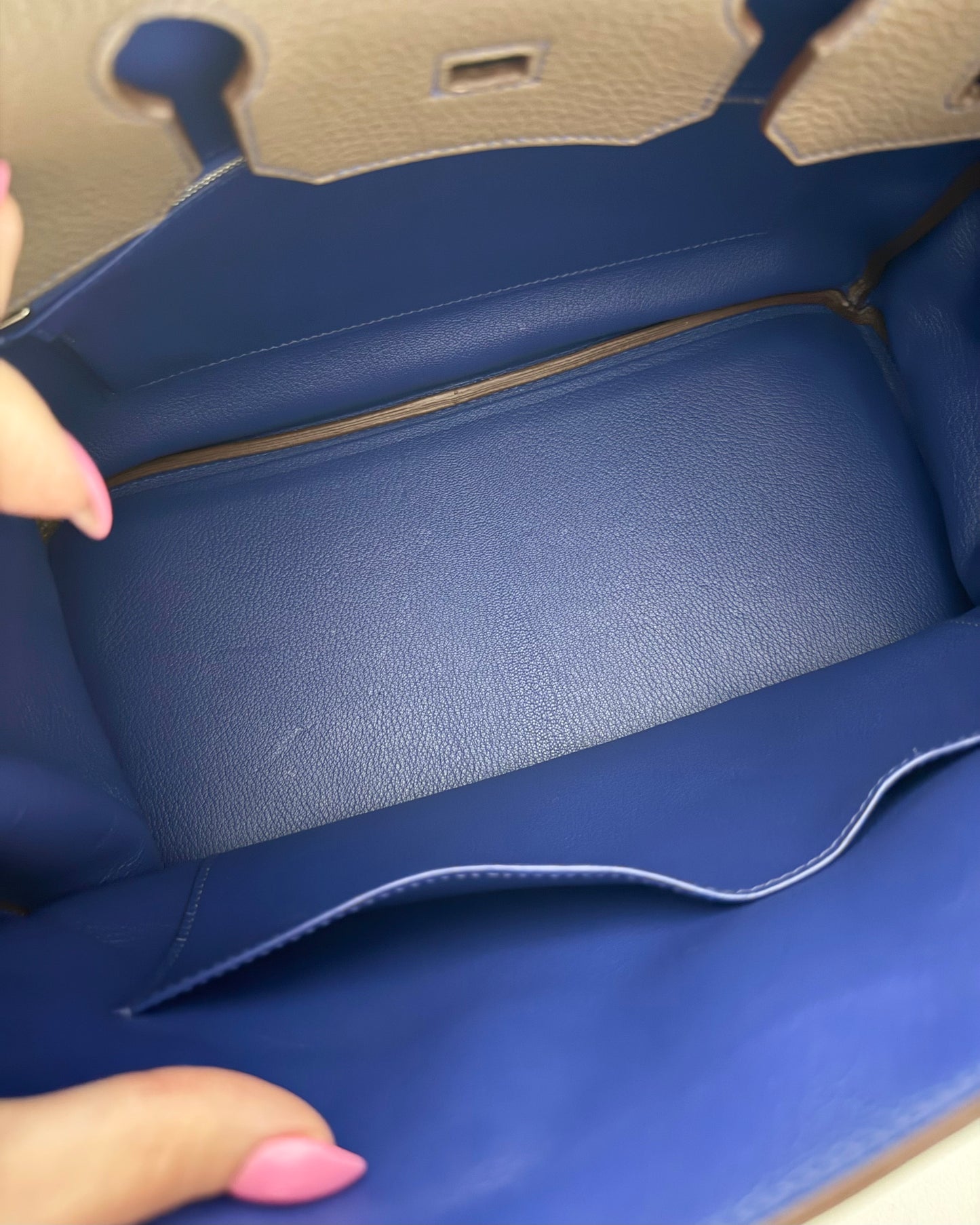 Hermes Special Order Tri-Color Togo Leather Birkin 35 with Palladium Hardware from 2012