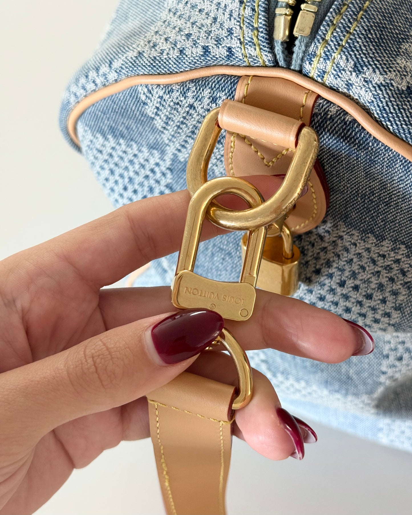 Louis Vuitton Damier Denim 3D Speedy Bandoliere 40 from 2024