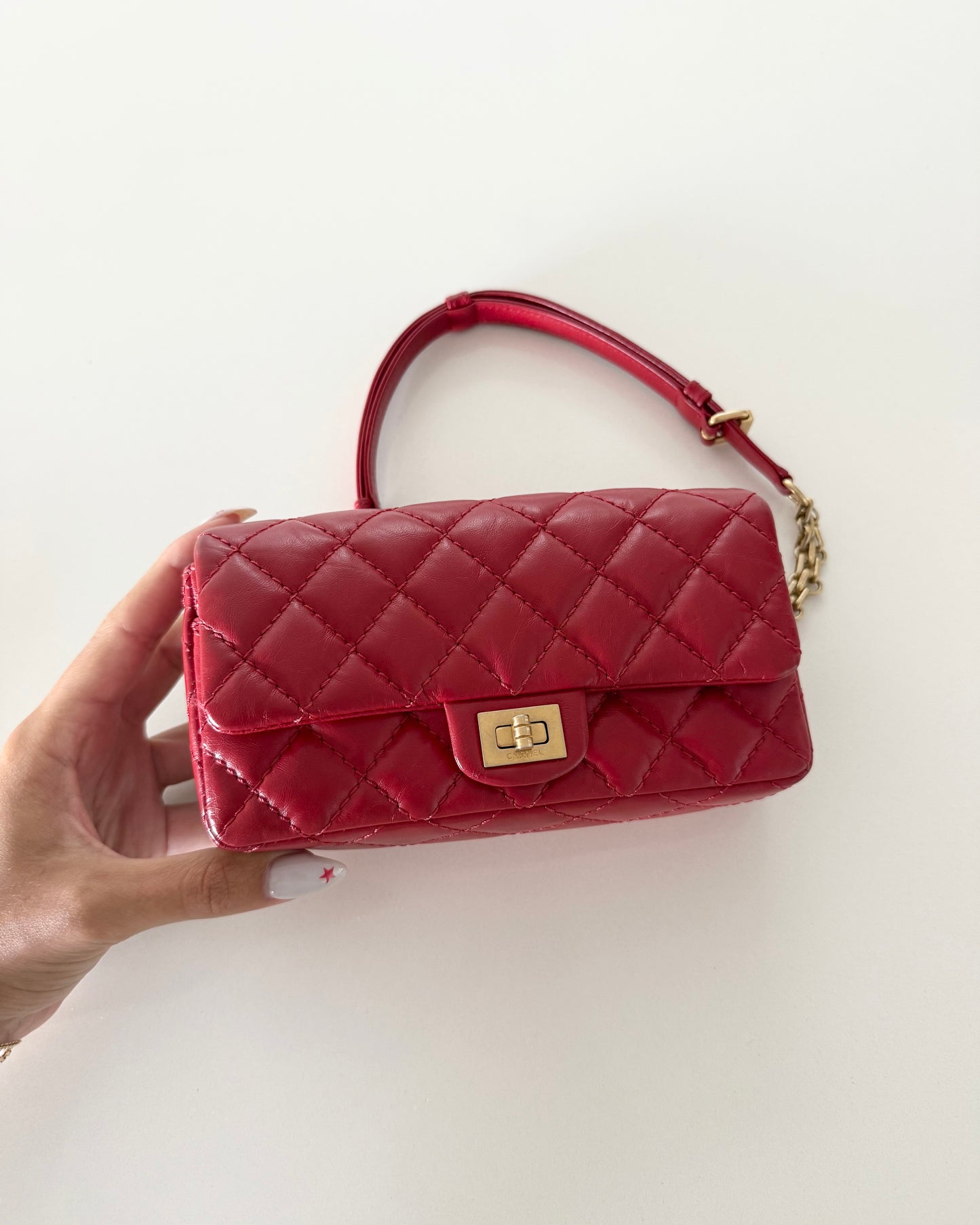 Chanel Red Leather Re-Issue Waist/Belt Bag