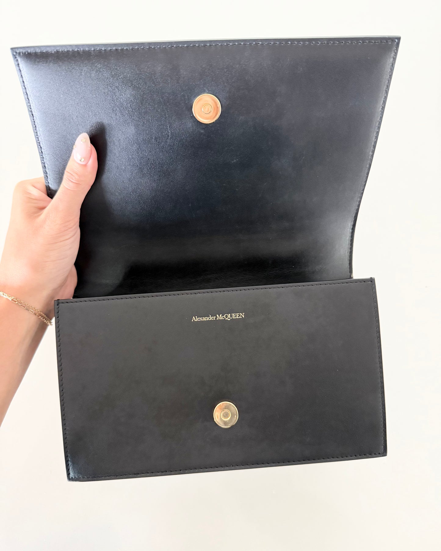 Alexander McQueen Black Jeweled Satchel Bag