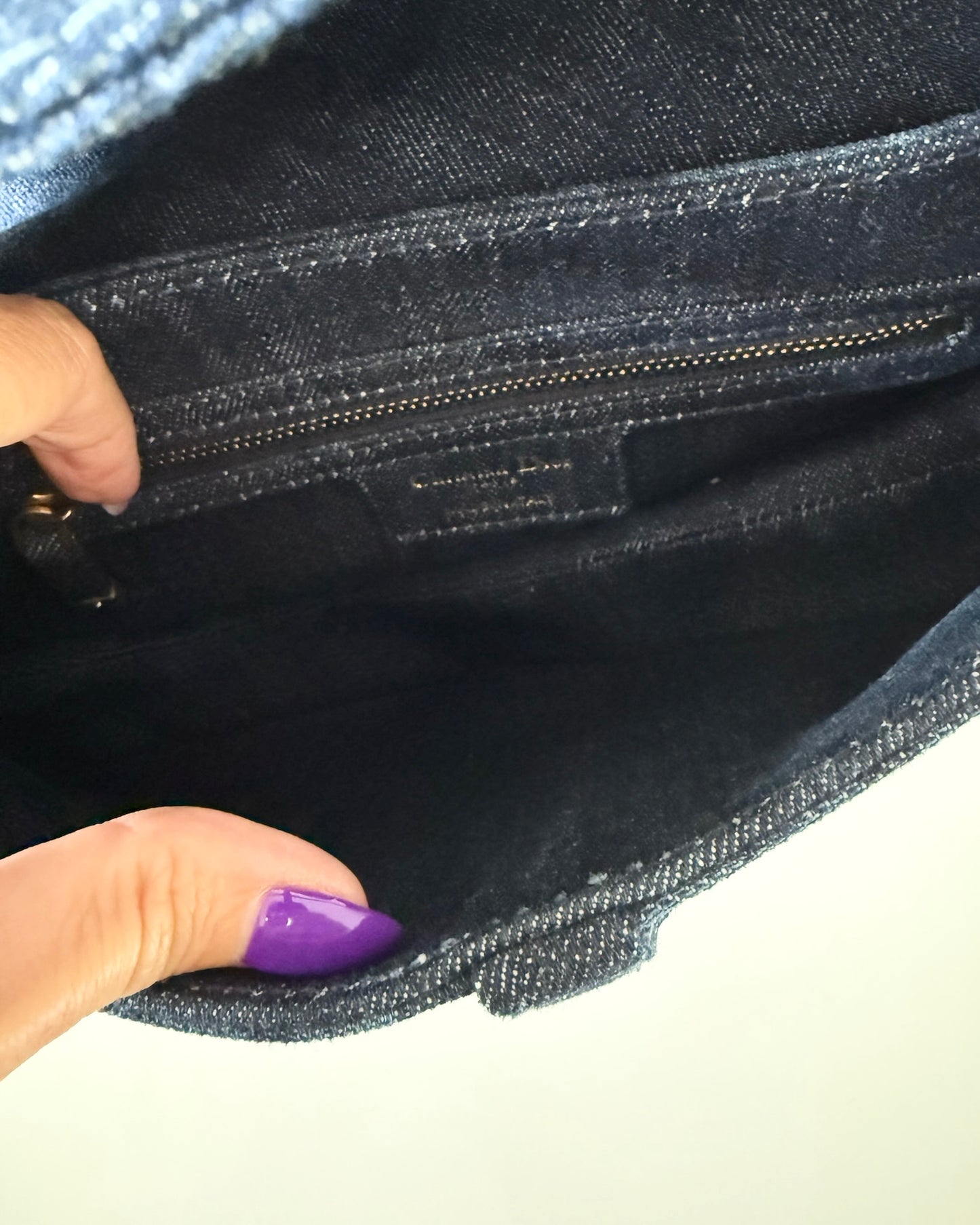 Christian Dior Kaleidoscope Tie Dye Denim Saddle Bag