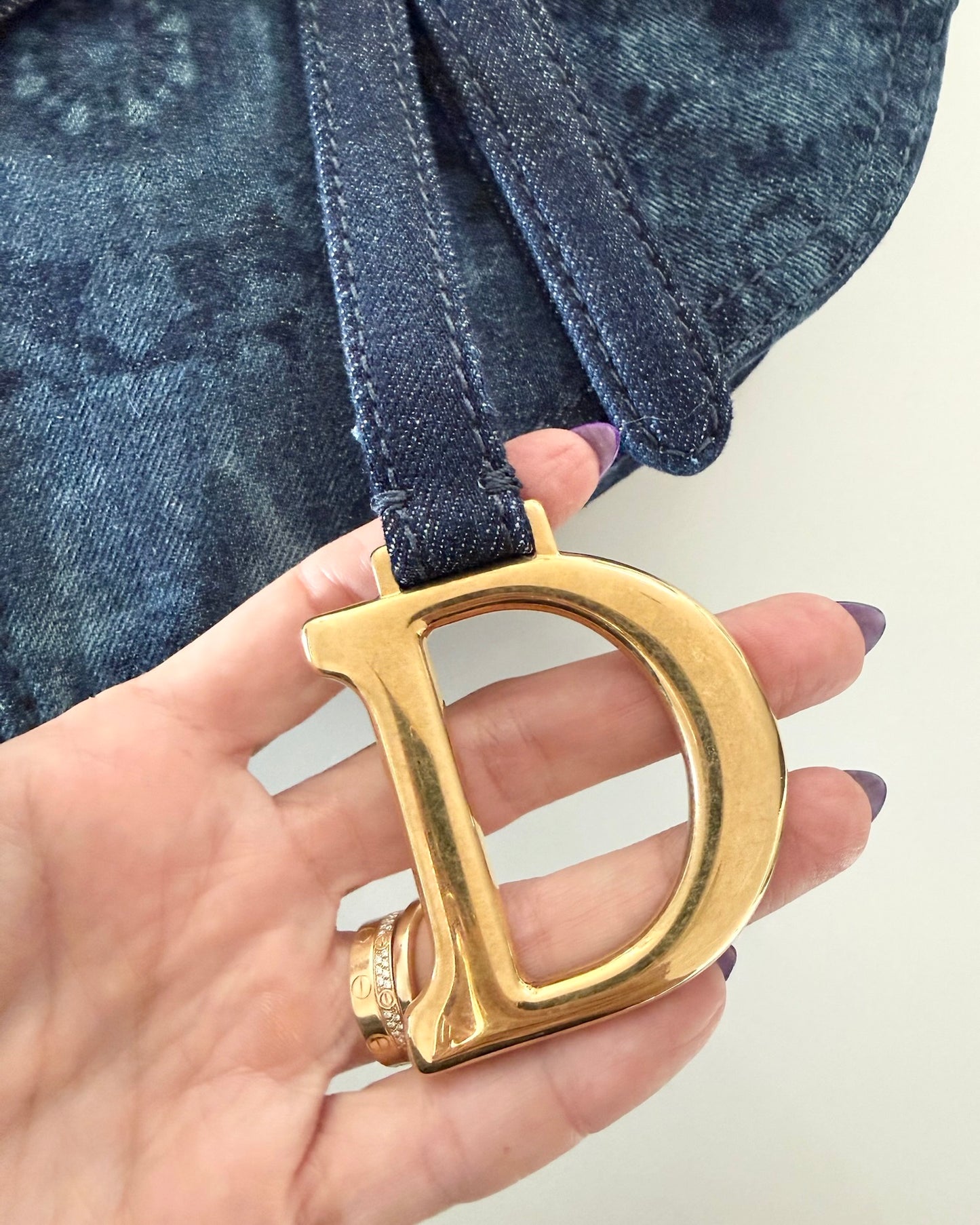 Christian Dior Kaleidoscope Tie Dye Denim Saddle Bag