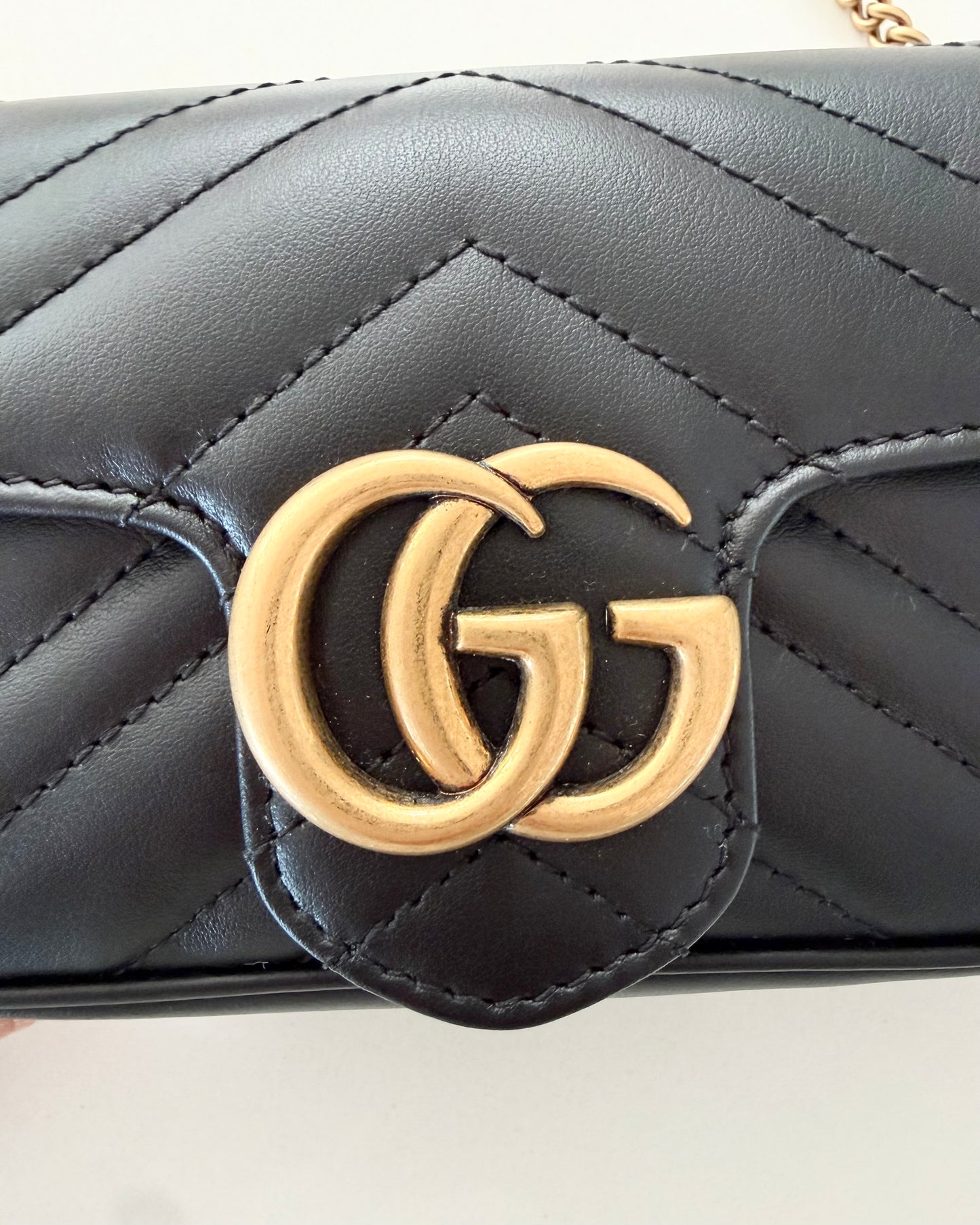 Gucci Black Leather Super Mini Bag