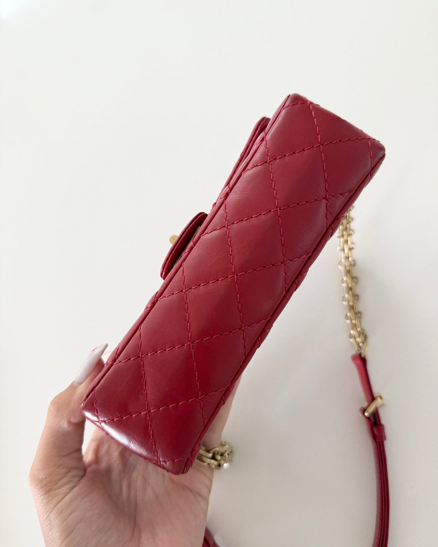 Chanel Red Leather Re-Issue Waist/Belt Bag