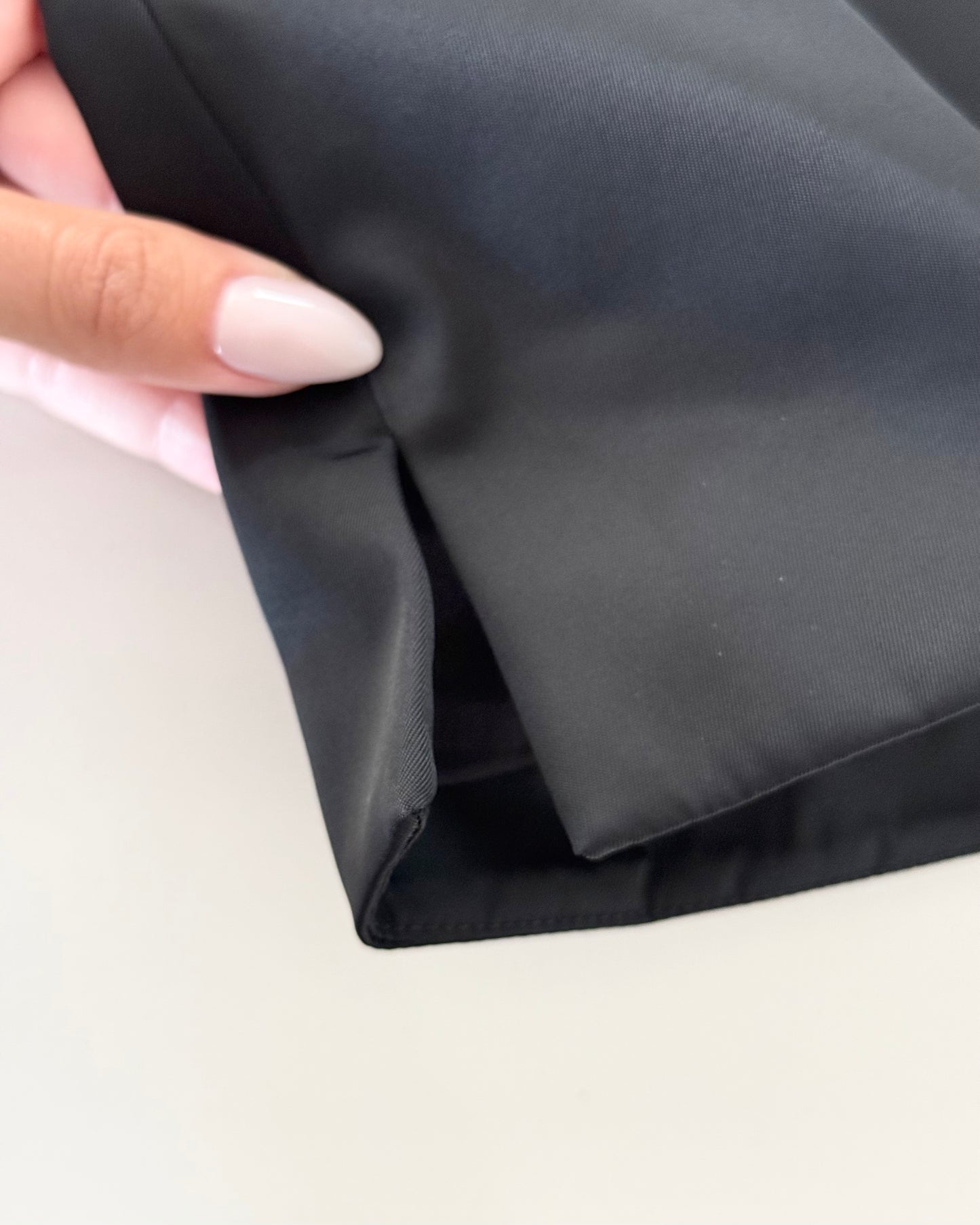 Prada are Nylon Black Mini Logo Skirt Size 36