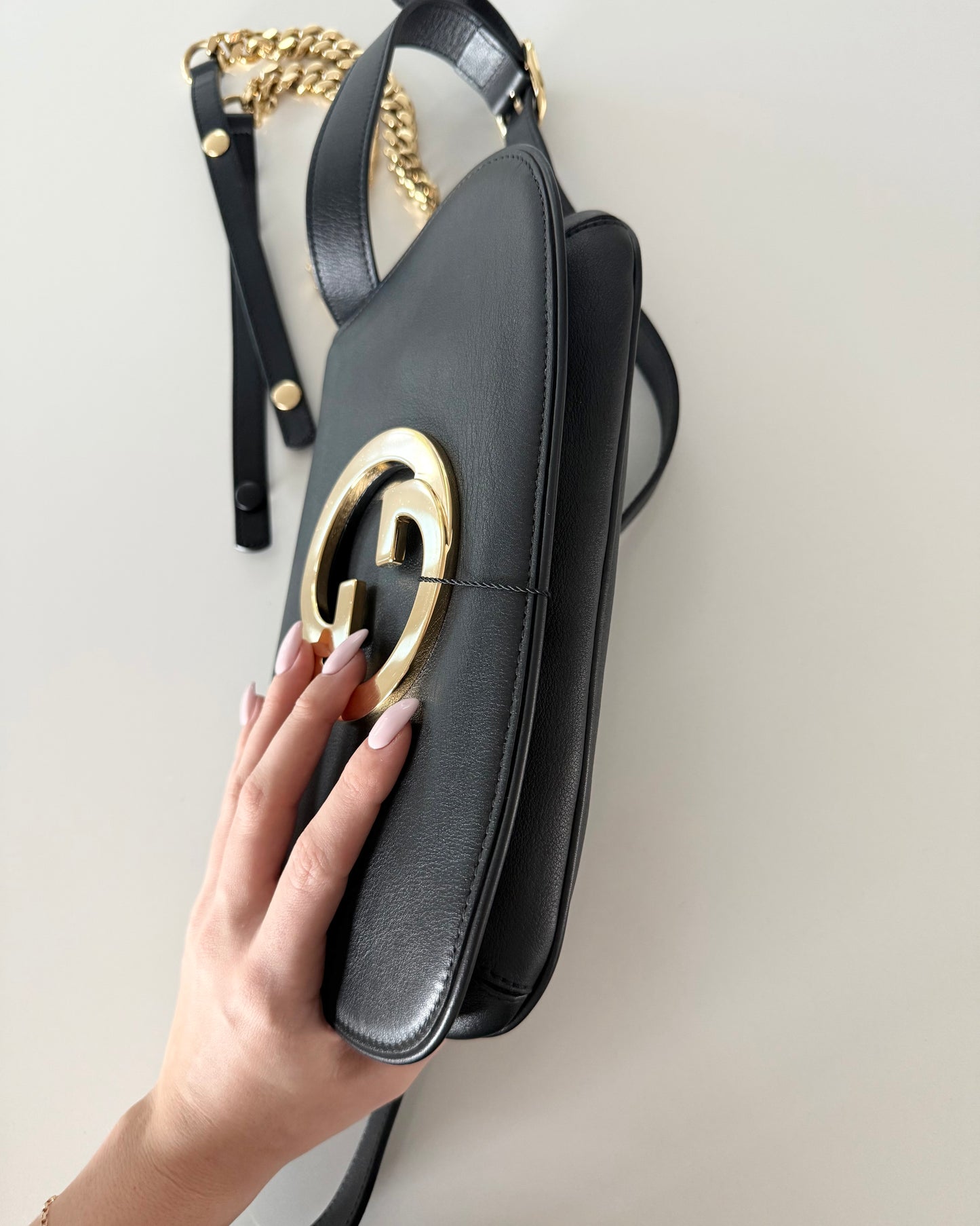 Gucci Black Leather Blondie Shoulder Bag