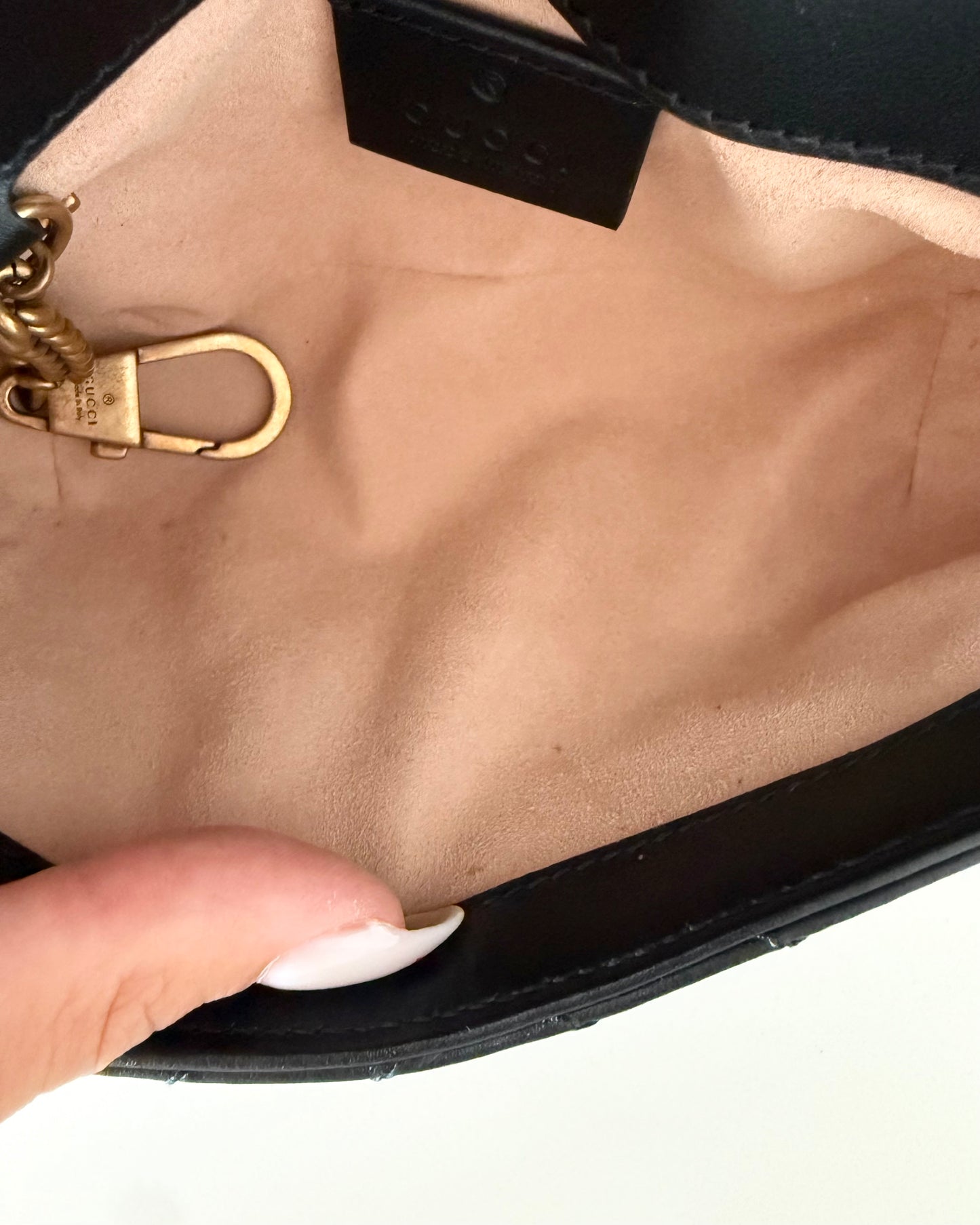 Gucci Black Leather Super Mini Bag