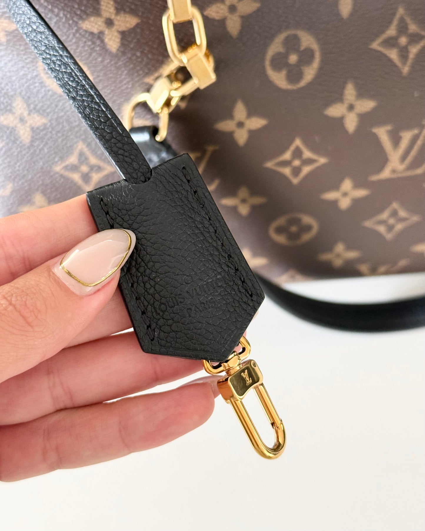 Louis Vuitton Monogram and Black Pallas Shopper Tote from 2016