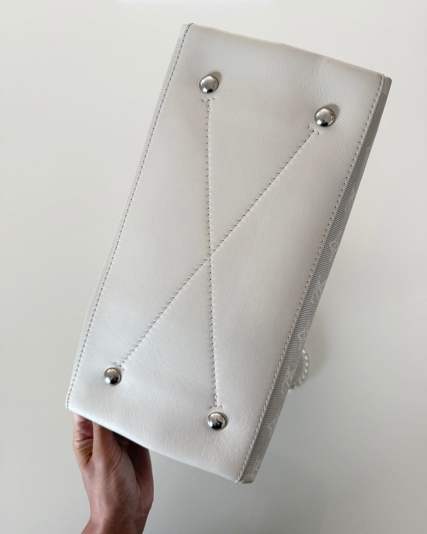 Louis Vuitton Limited Edition White Monogram Mahina Bag with Mint Interior