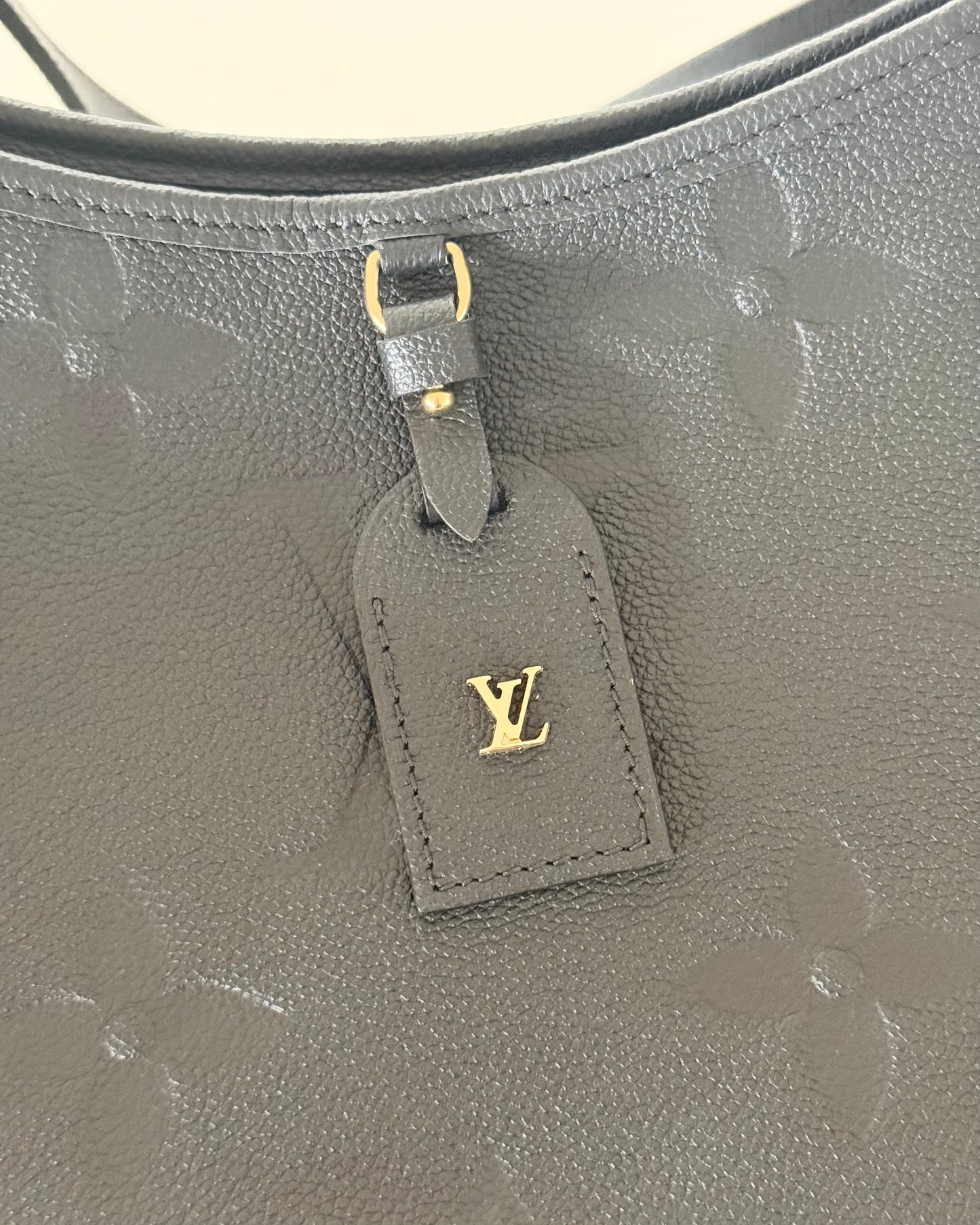 Louis Vuitton Black Monogram Empreinte Leather Carryall MM
