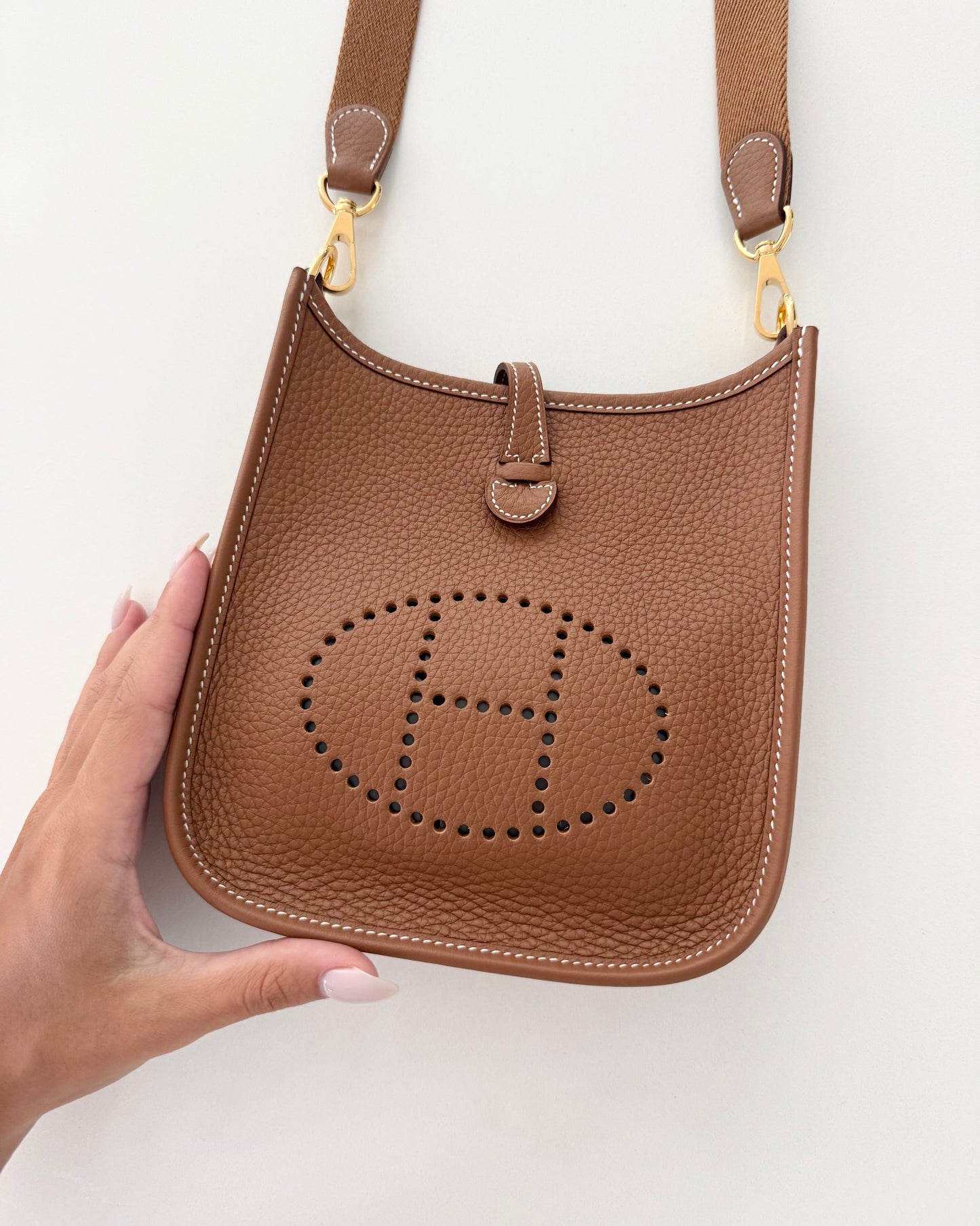 Hermes Gold Evelyne 16 TPM with Gold Hardware