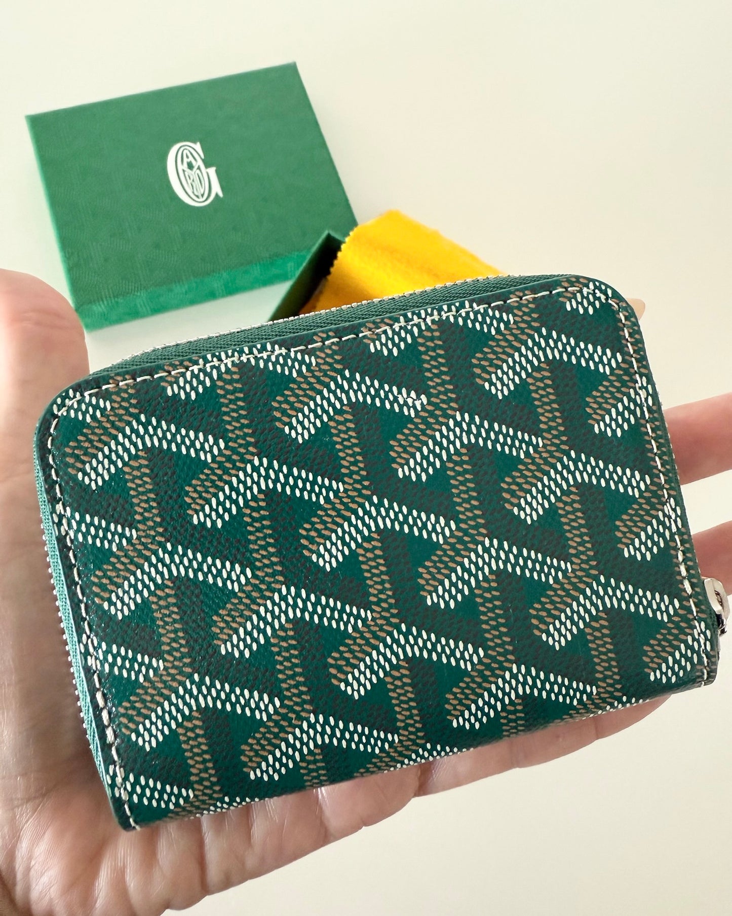 Goyard Green Matignon Zippy Wallet