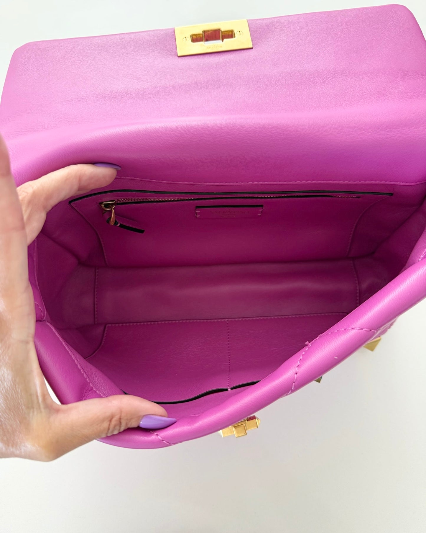 Valentino Pink/Purple Large Roman Rockstud
