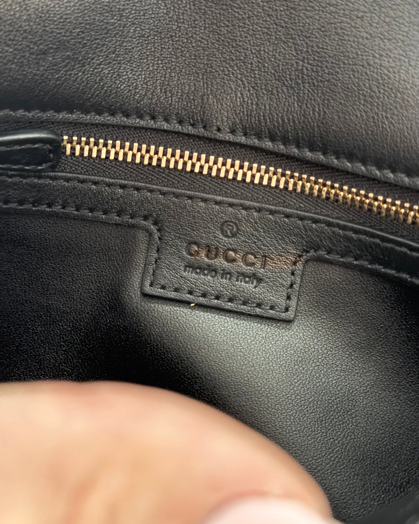 Gucci Black Leather Blondie Shoulder Bag