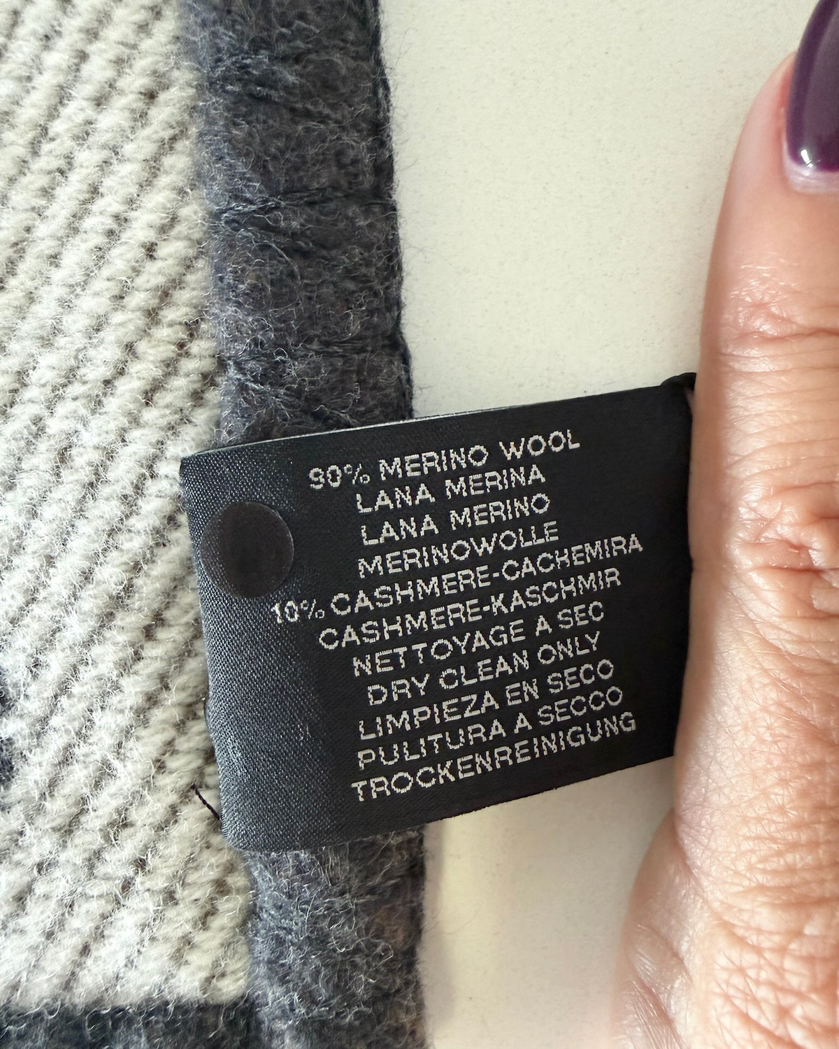 Hermes Grey/Beige Wool and Cashmere Avalon Throw Blanket