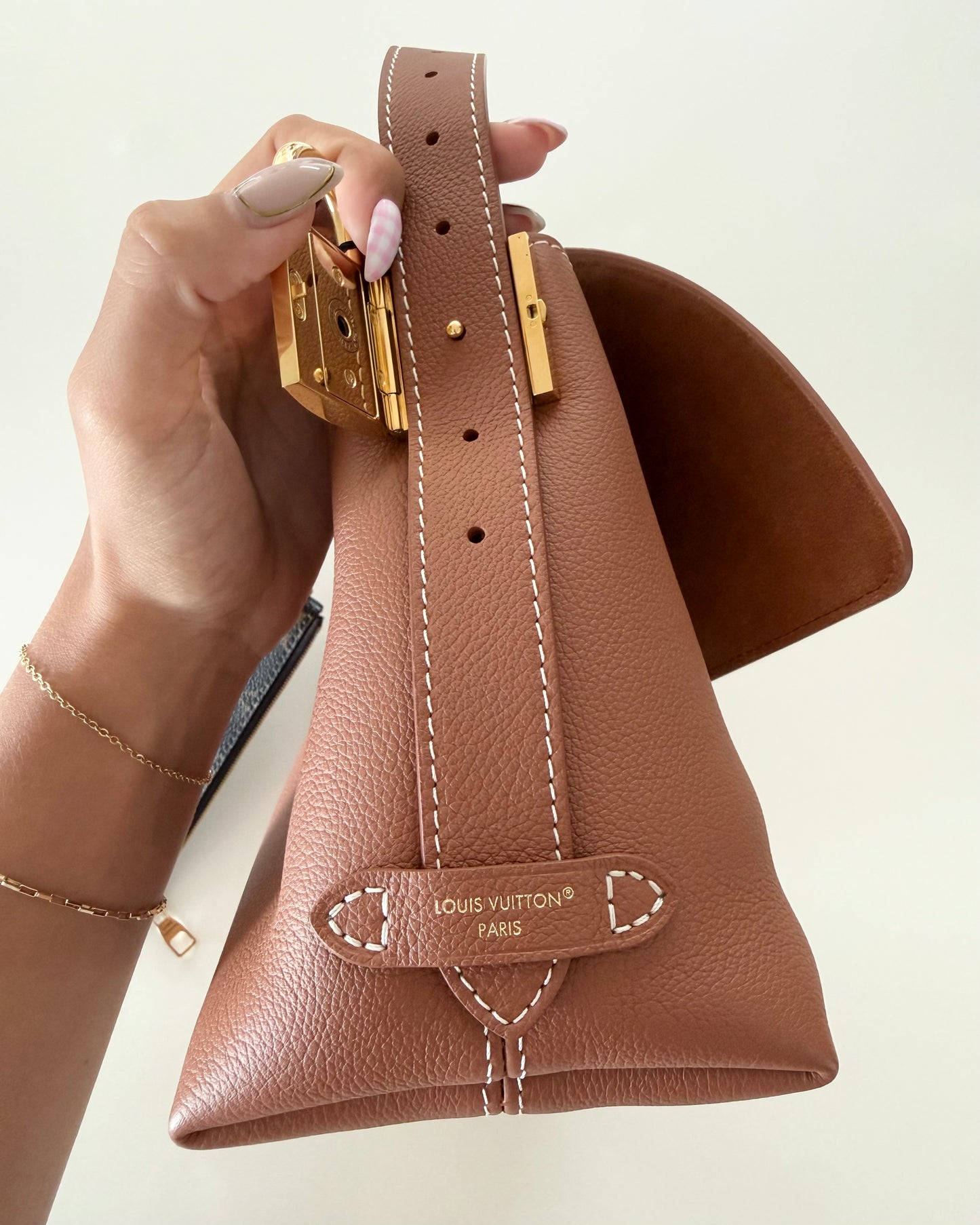 Louis Vuitton Cognac Leather Low Key Messenger Bag