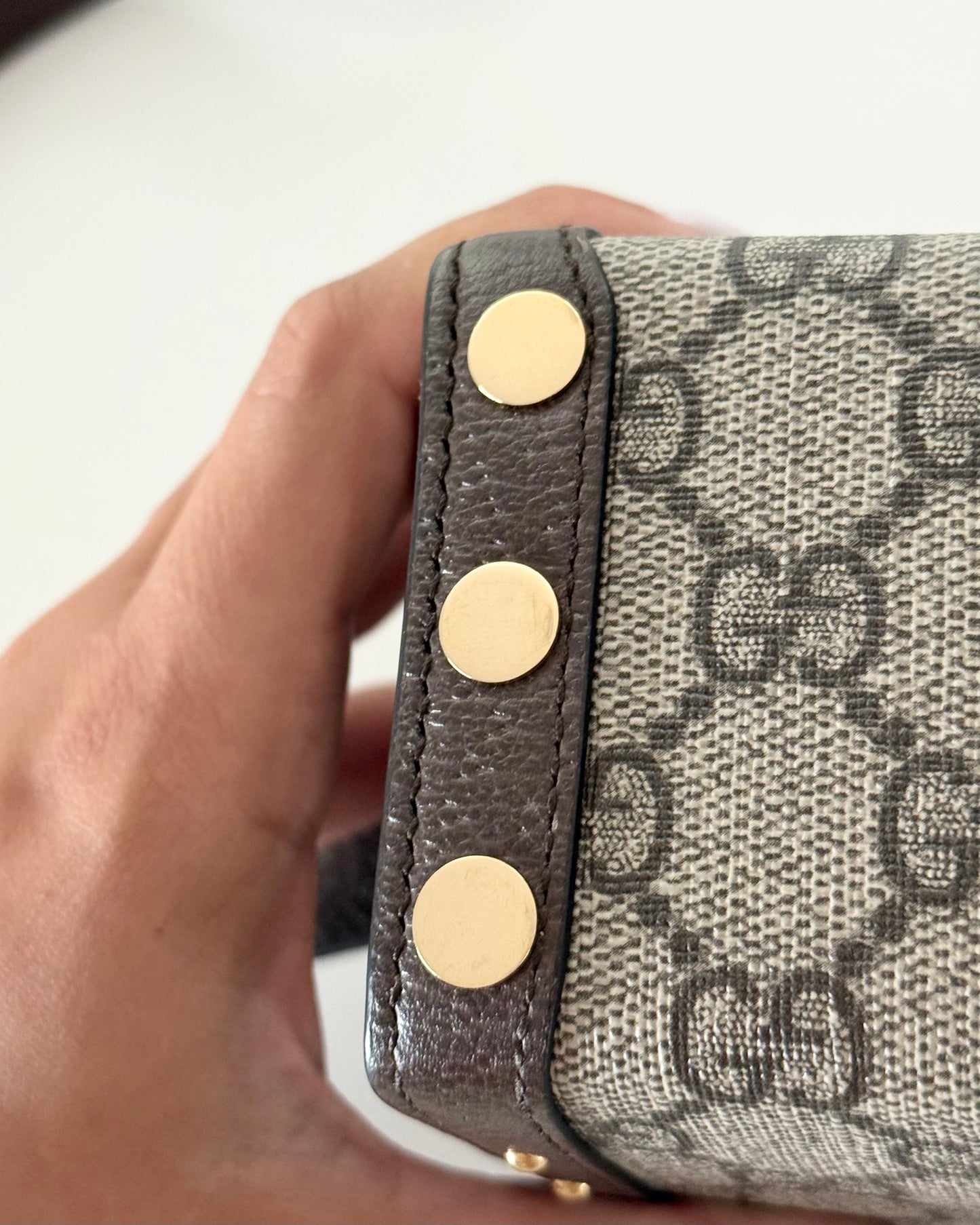 Gucci Beige/Ebony GG Coated Canvas Leather Mini Trunk/Crossbody Bag