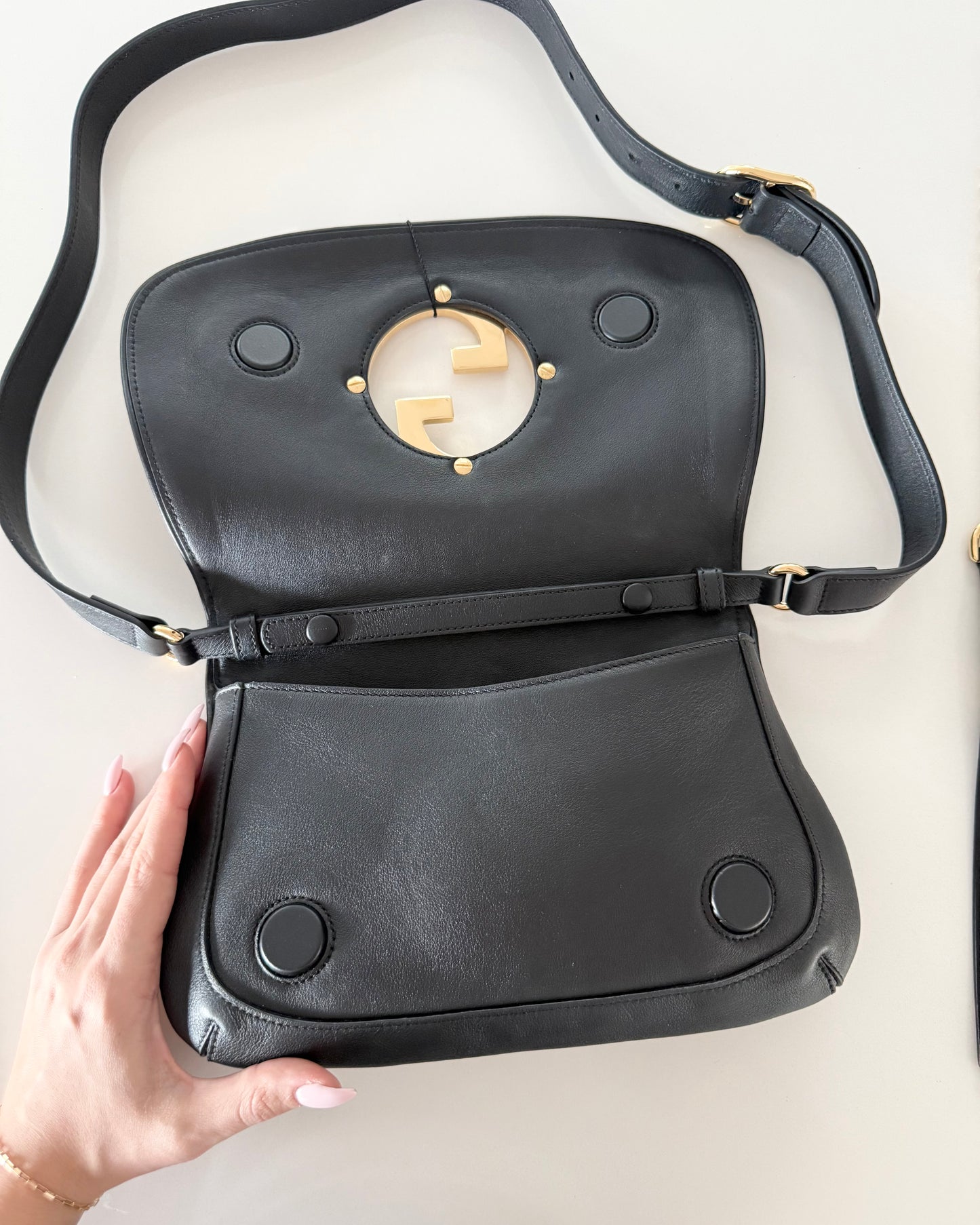 Gucci Black Leather Blondie Shoulder Bag