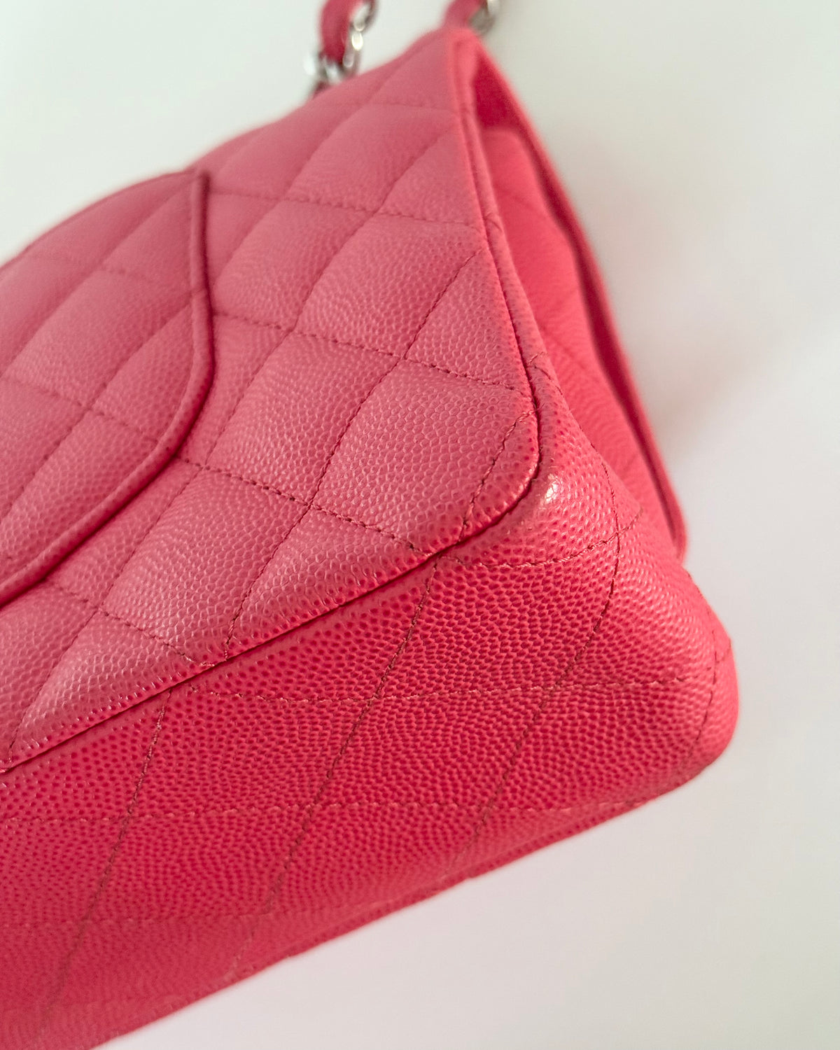 Chanel Red/Coral 11.12 Medium Classic Double Flap