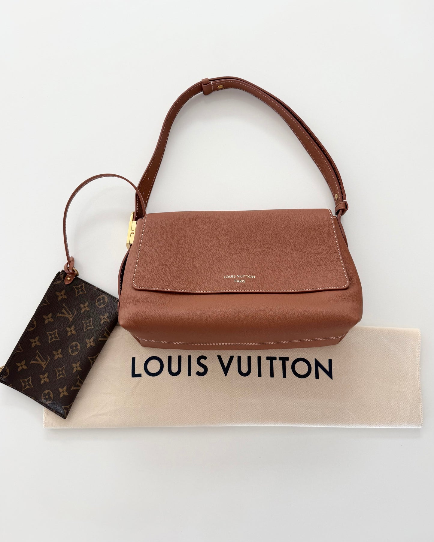 Louis Vuitton Cognac Leather Low Key Messenger Bag