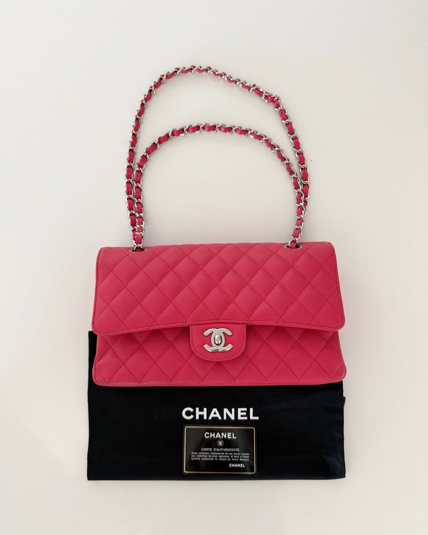 Chanel Red/Coral 11.12 Medium Classic Double Flap
