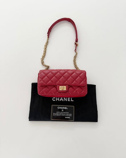 Chanel Red Leather Re-Issue Waist/Belt Bag