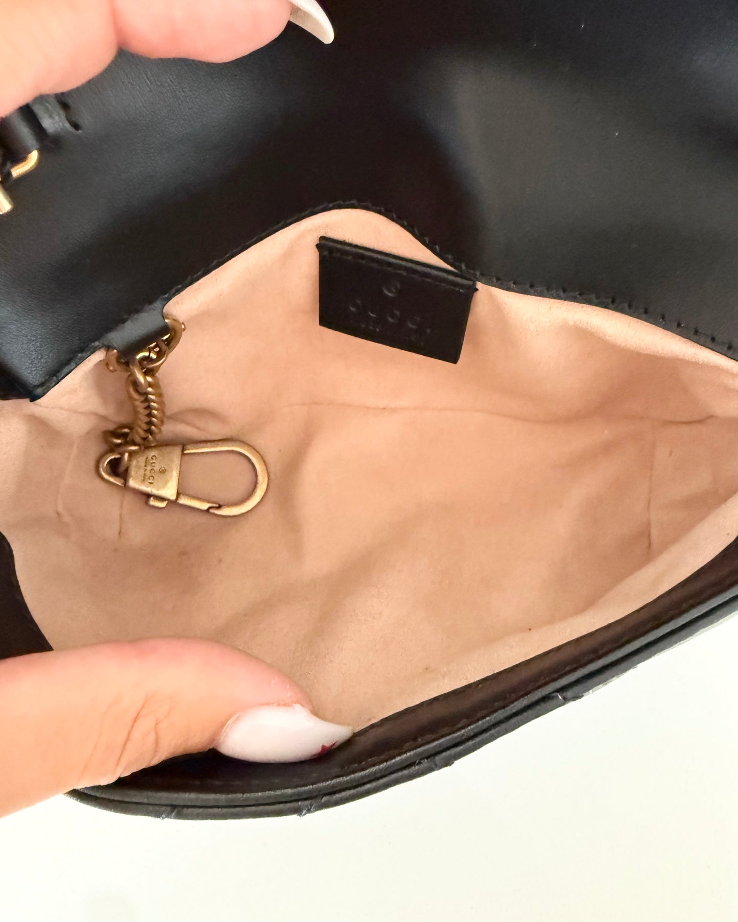 Gucci Black Leather Super Mini Bag