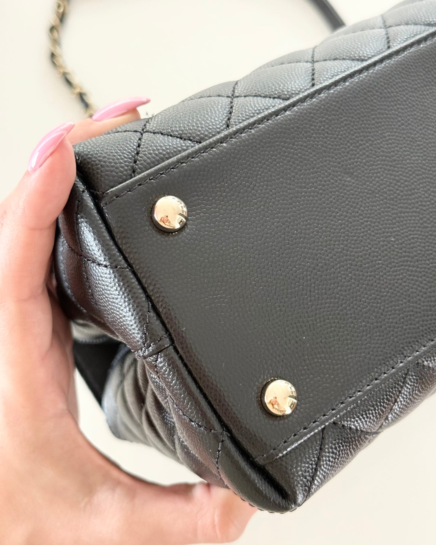 Chanel Black Caviar Large Coco Handle
