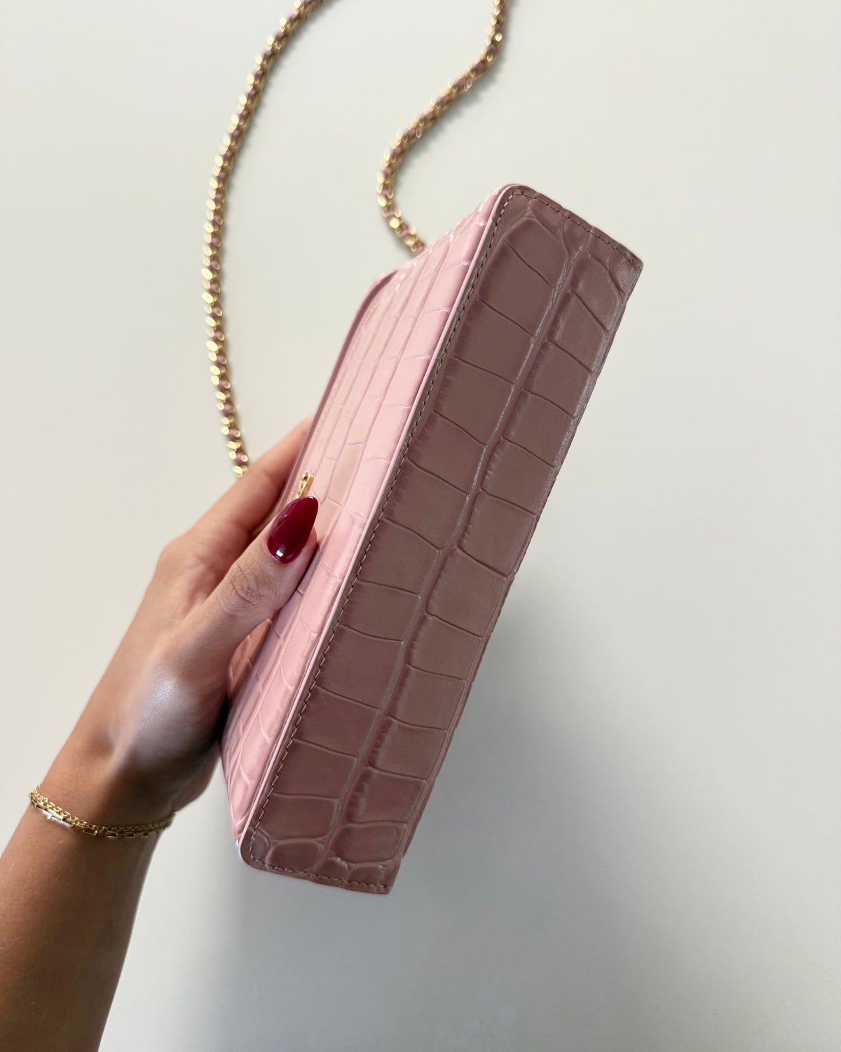Chanel Pink Croc Embossed Slim Vanity from 2026