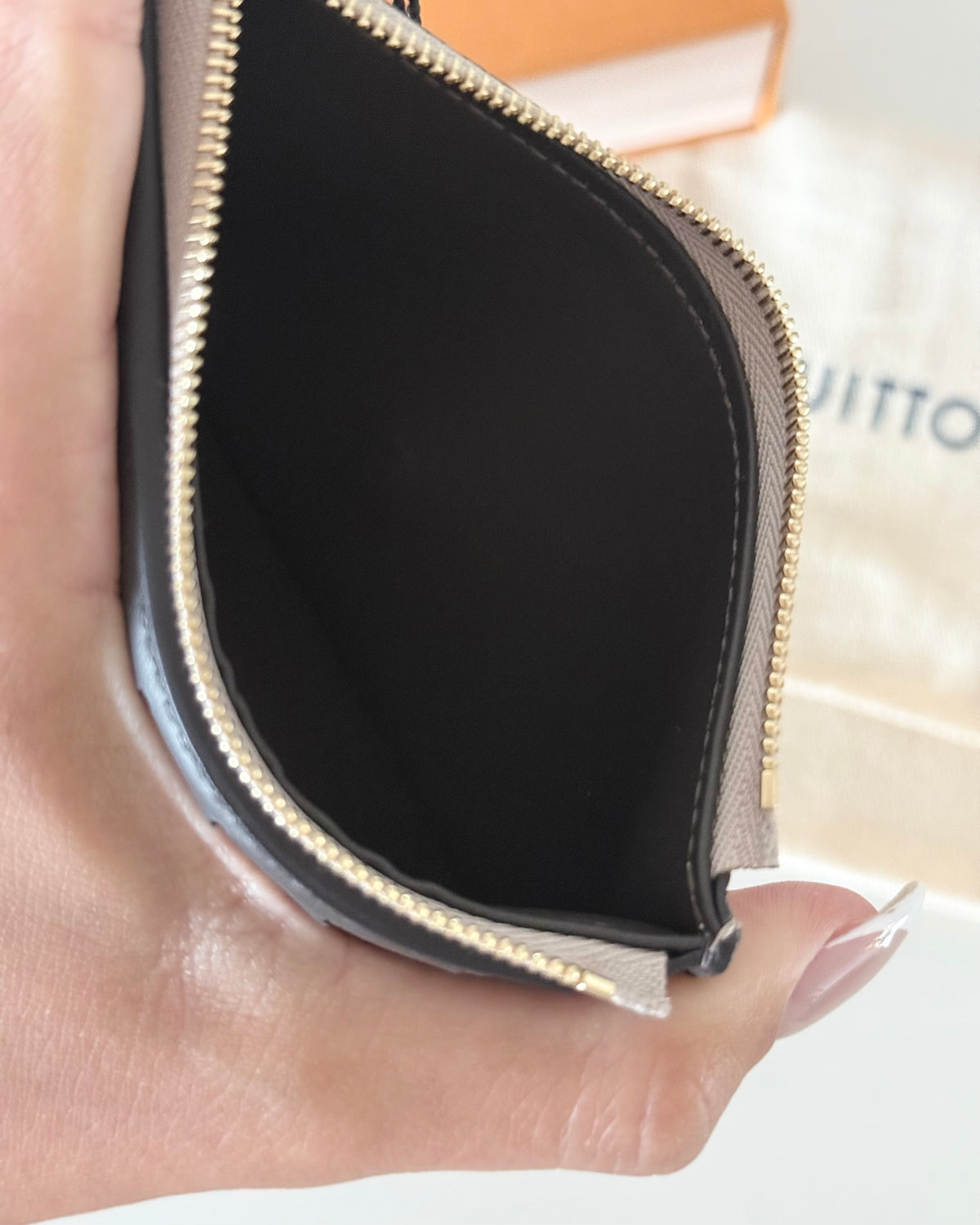Louis Vuitton Galet Taurillon Leather Capucine Compact Wallet