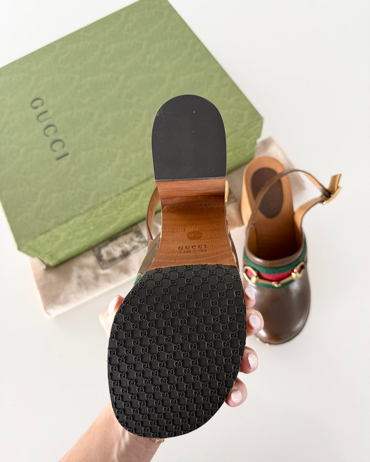 Gucci Quentin Platform Clogs Size 37.5