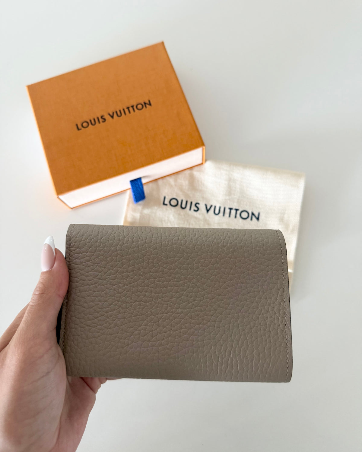 Louis Vuitton Galet Taurillon Leather Capucine Compact Wallet