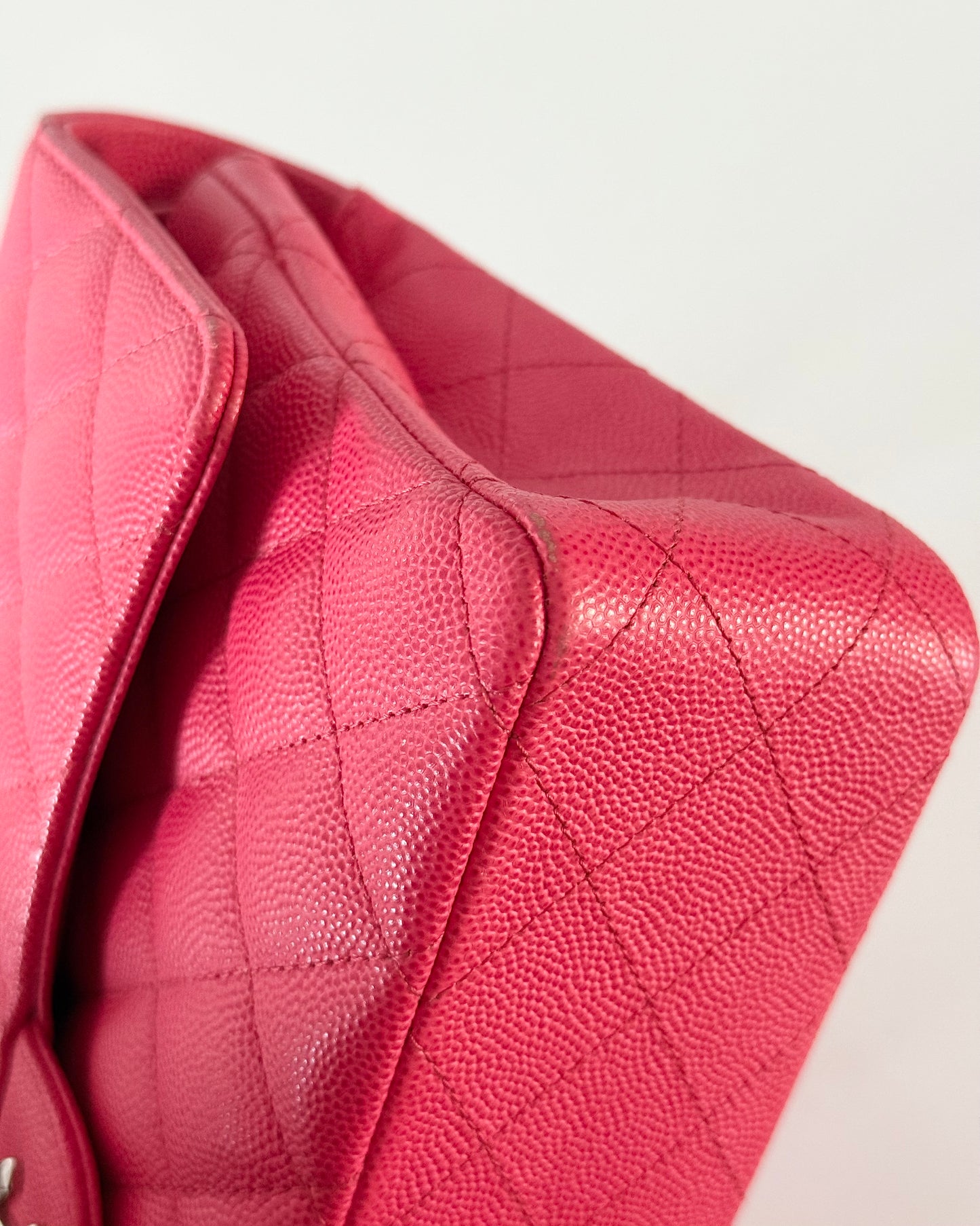Chanel Red/Coral 11.12 Medium Classic Double Flap