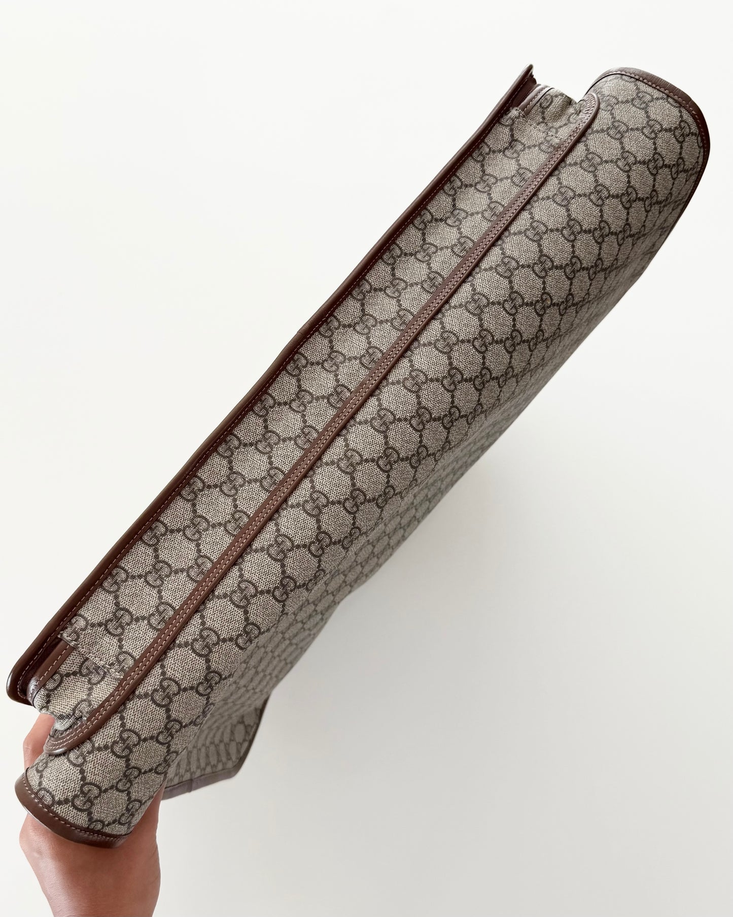 Gucci Beige/Brown Supreme Coated Canvas and Leather Garment Bag