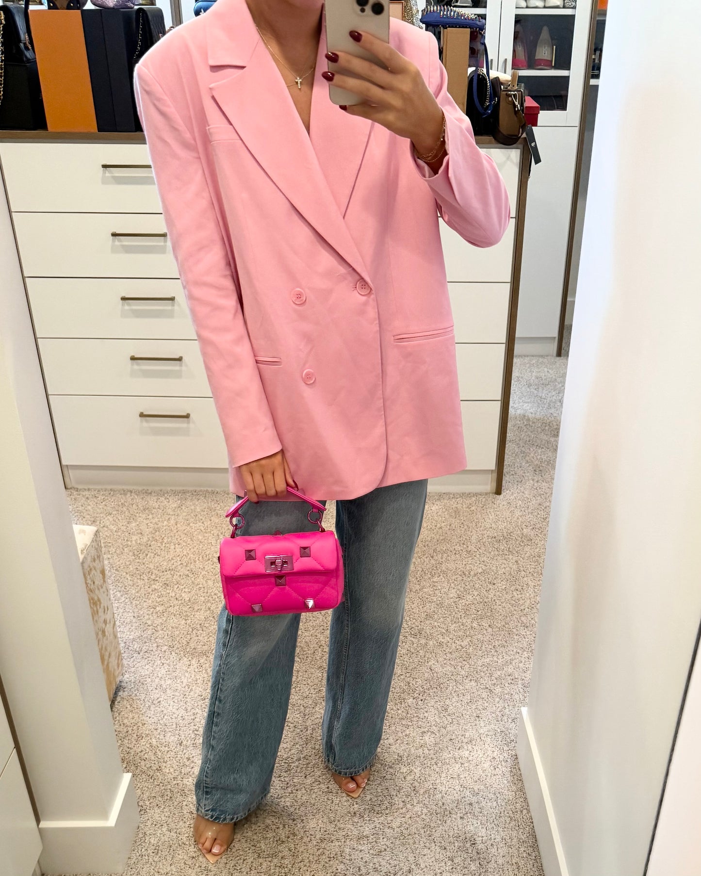 Valentino LIMITED All Pink Small Roman Rockstud