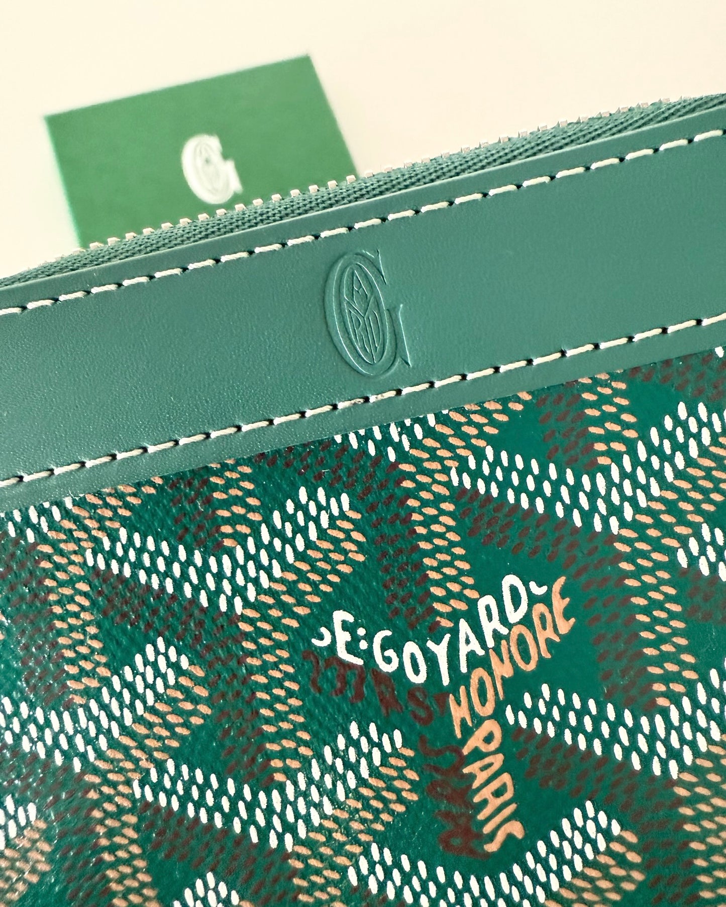 Goyard Green Matignon Zippy Wallet