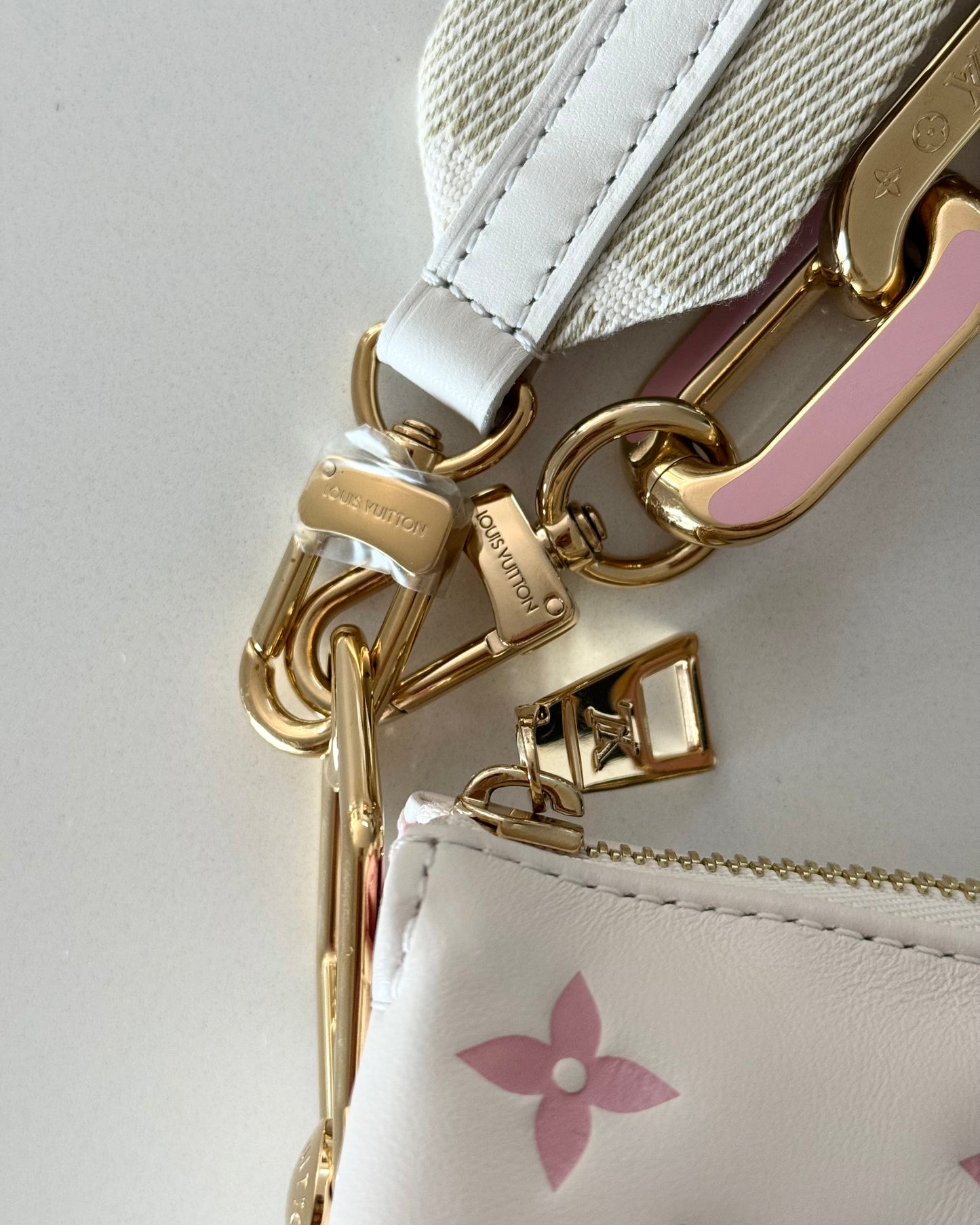 Louis Vuitton Limited Edition Sunrise Aquarelle Monogram Embossed Lambskin Leather Coussin PM Bag