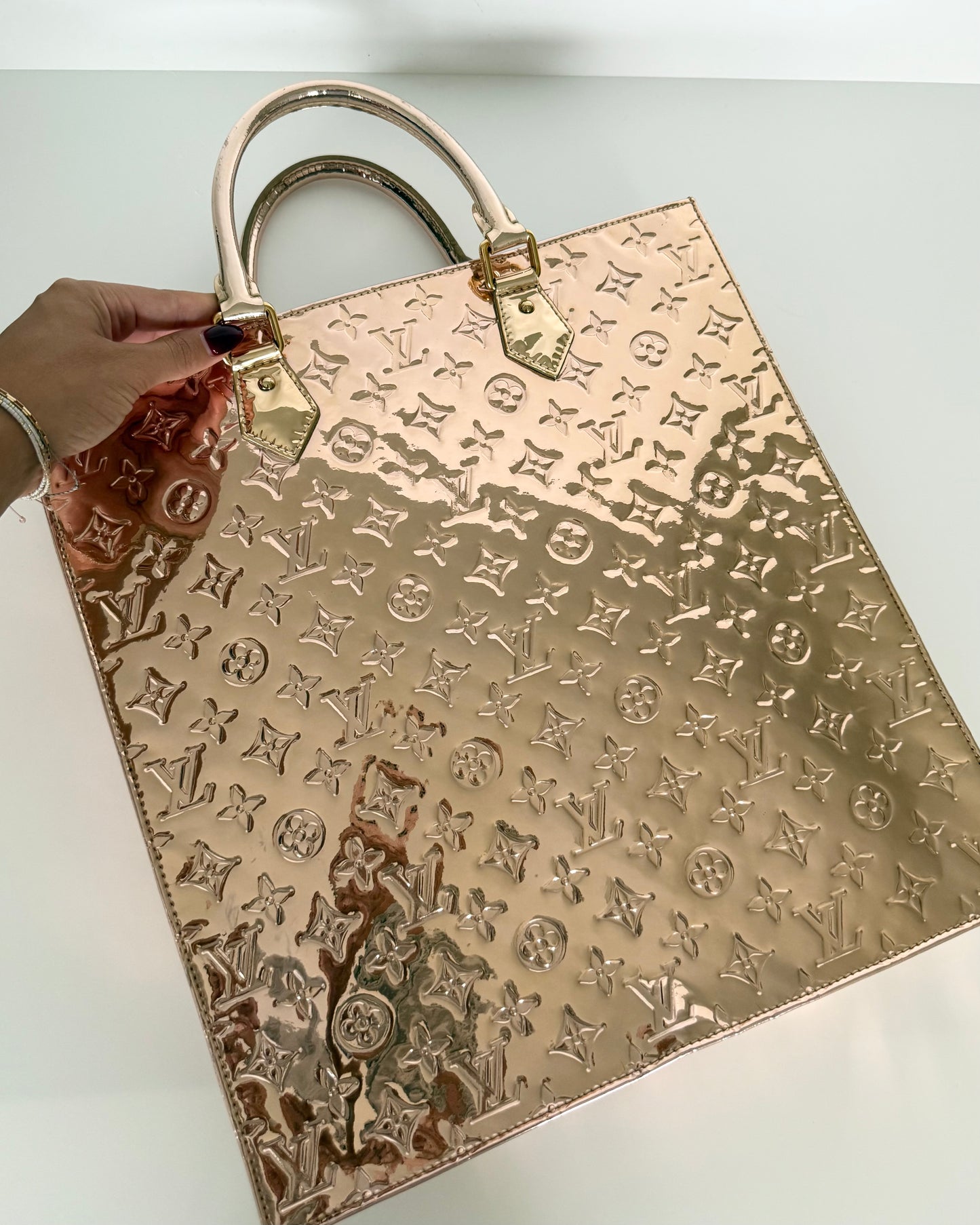 Louis Vuitton Gold Mirror Sac Plat Tote