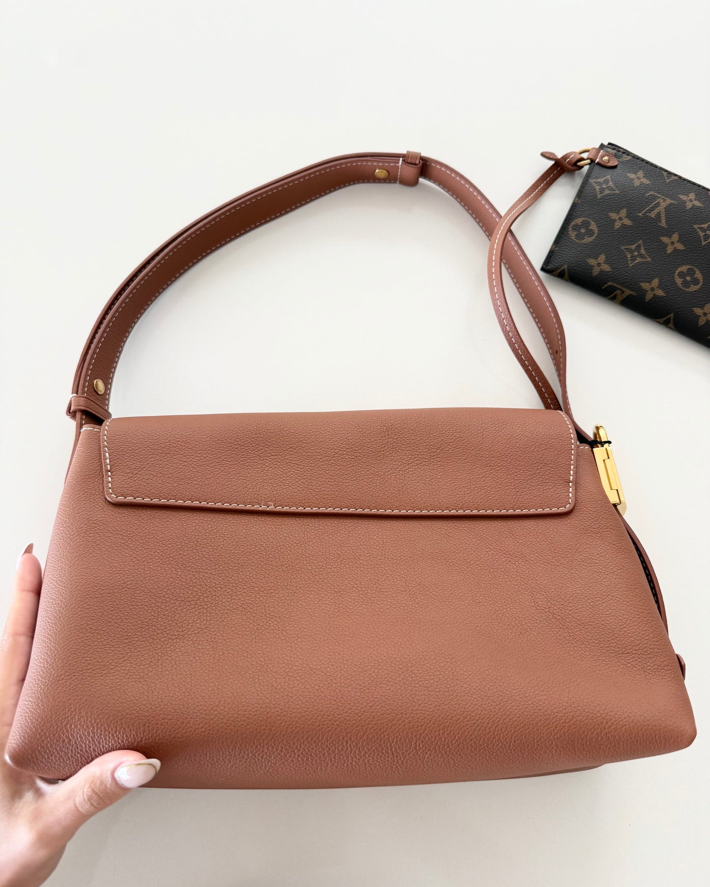 Louis Vuitton Cognac Leather Low Key Messenger Bag