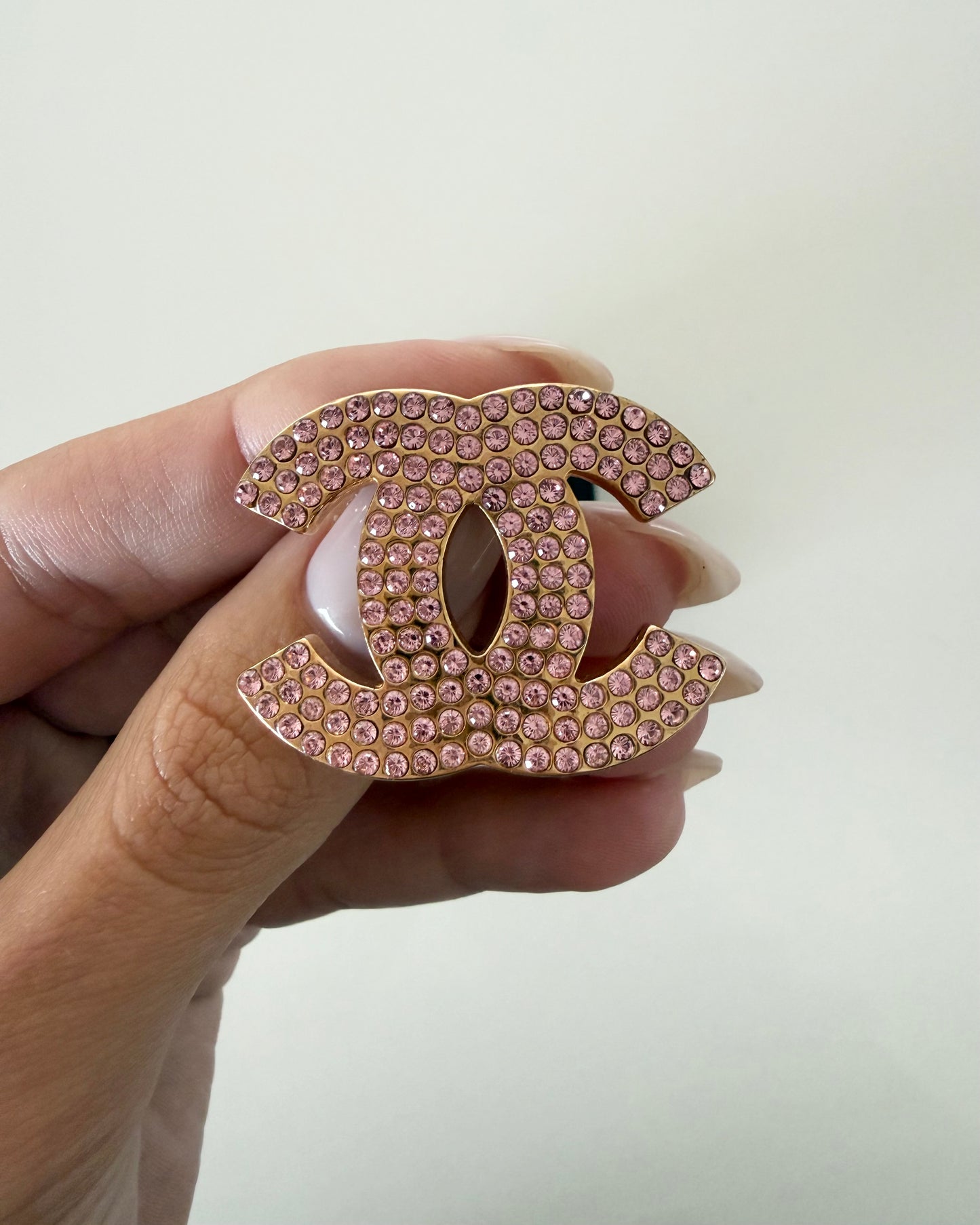 Chanel Vintage 2002 Pink Crystal Brooch