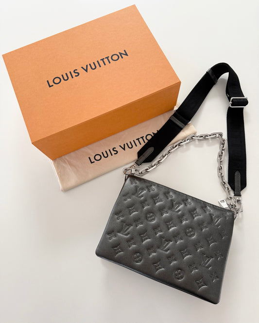 Louis Vuitton Limited Edition Dark Gunmetal Coussin PM