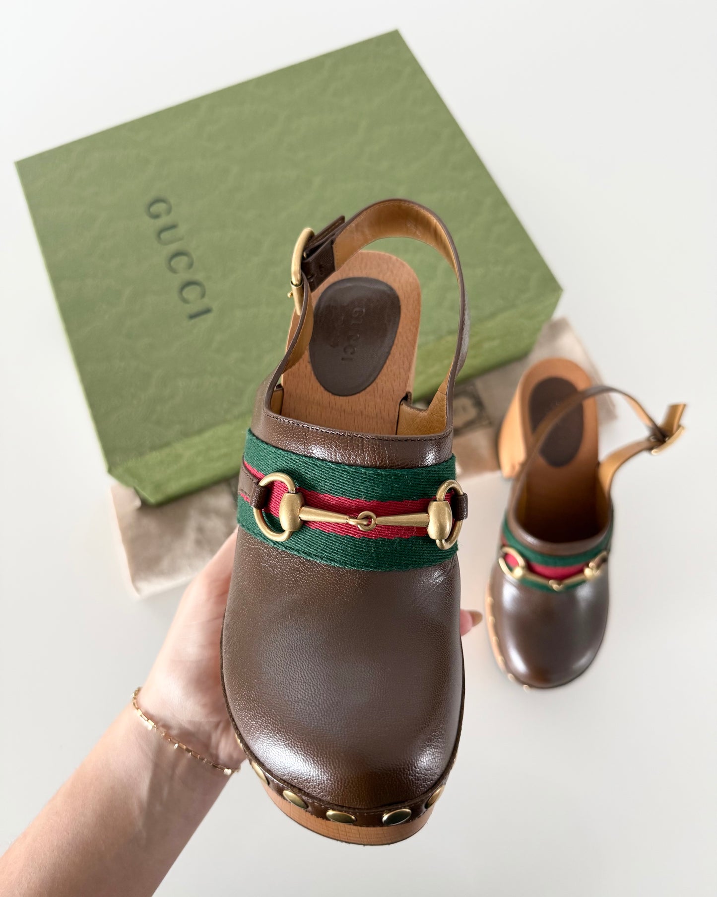 Gucci Quentin Platform Clogs Size 37.5