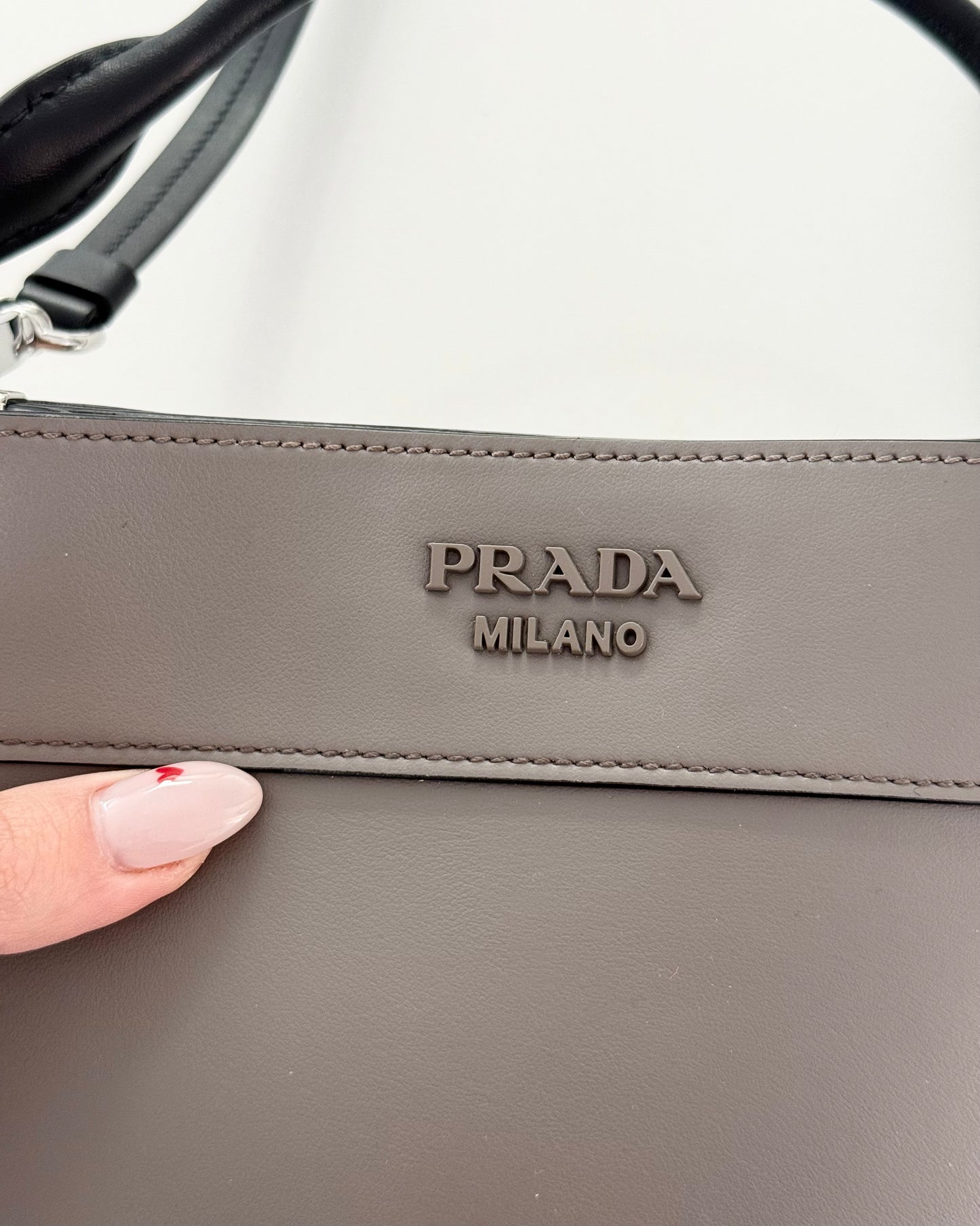 Prada Light Grey Margit Shoulder Bag
