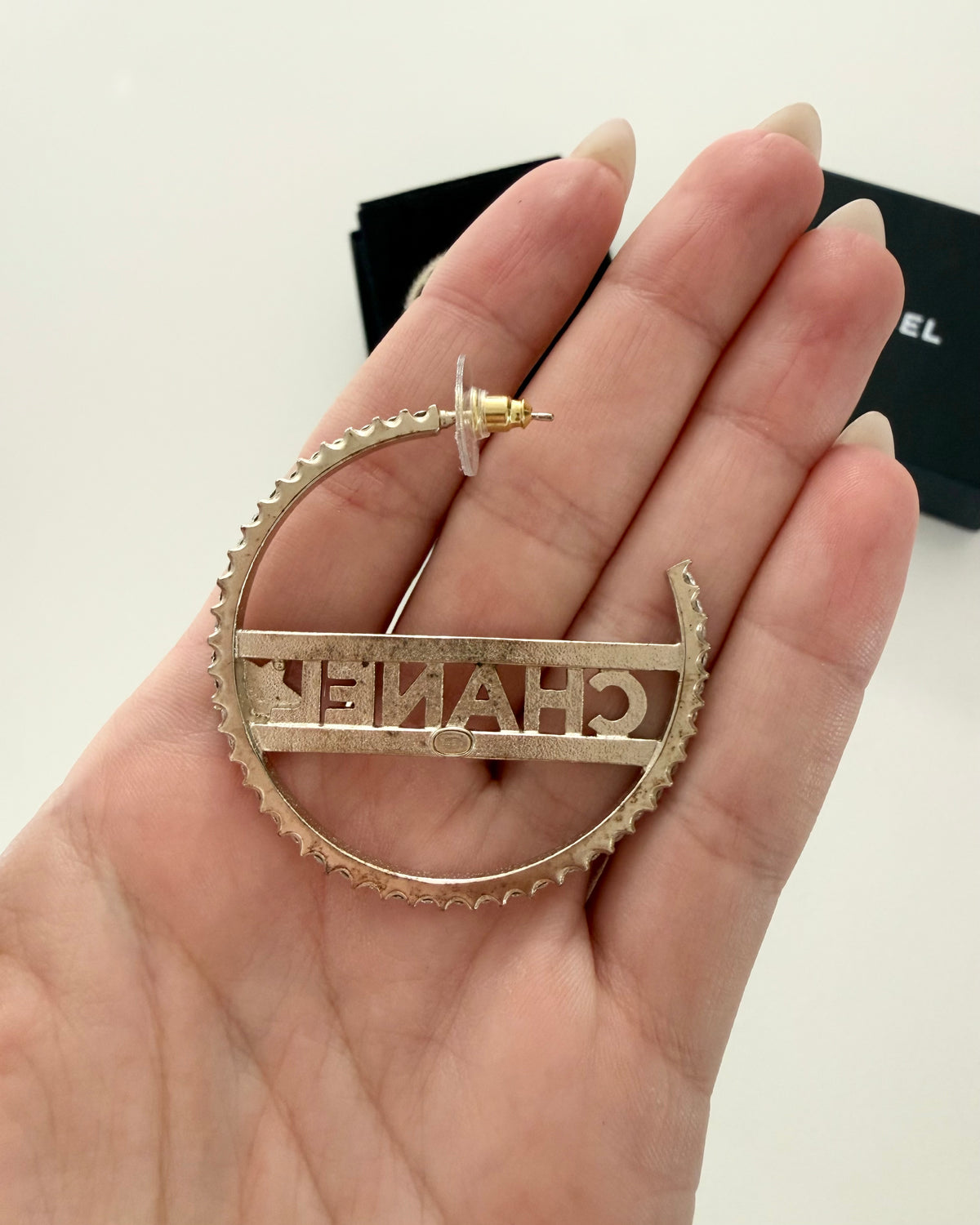 Chanel Goldtone and Crystal CHANEL Star Hoop Earrings from 2022